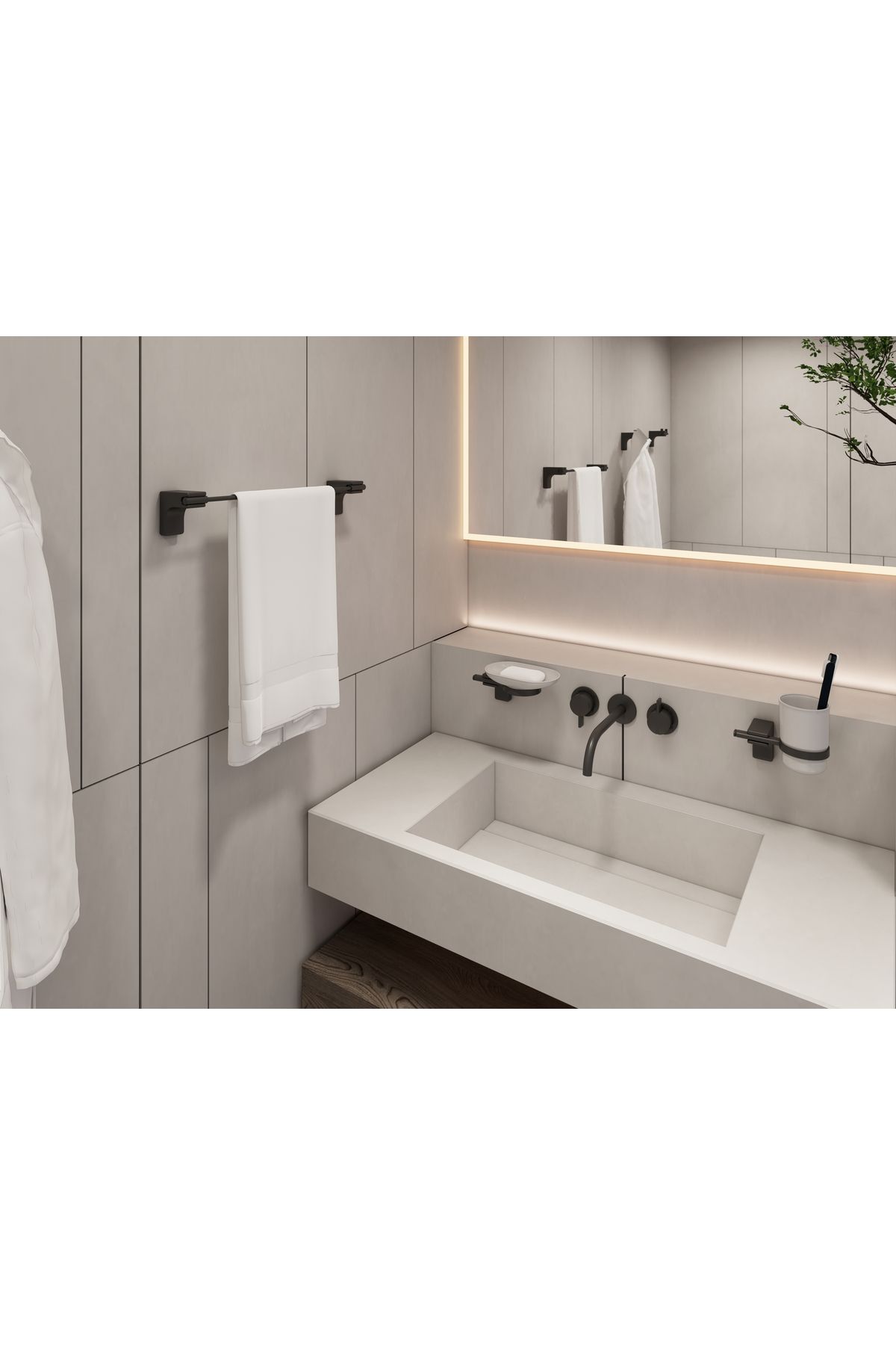 VESSA BANYO PRİME SİYAH UZUN HAVLULUK