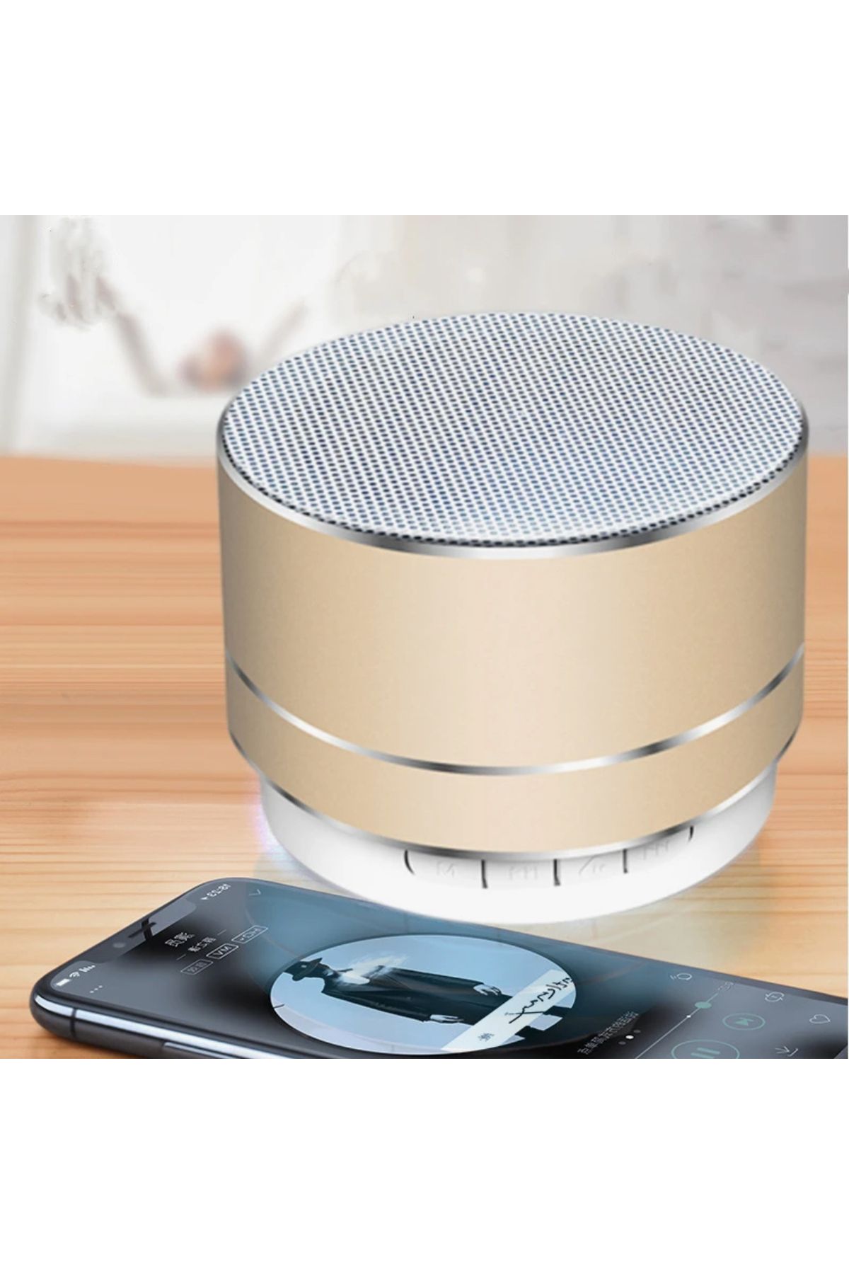 4K Vizyon Bluetooth hoparlör led ışıklı Mini Taşınabilir Hoparlör Radyo Müzik Renkli Hoparlör