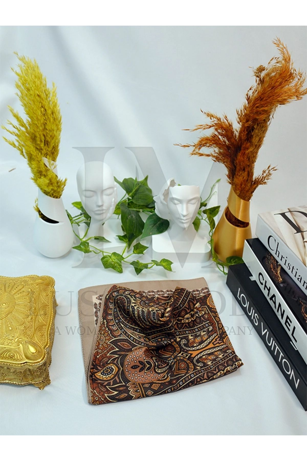 LUSSAMODA SOFT PAMUKLU DESENLİ EŞARP