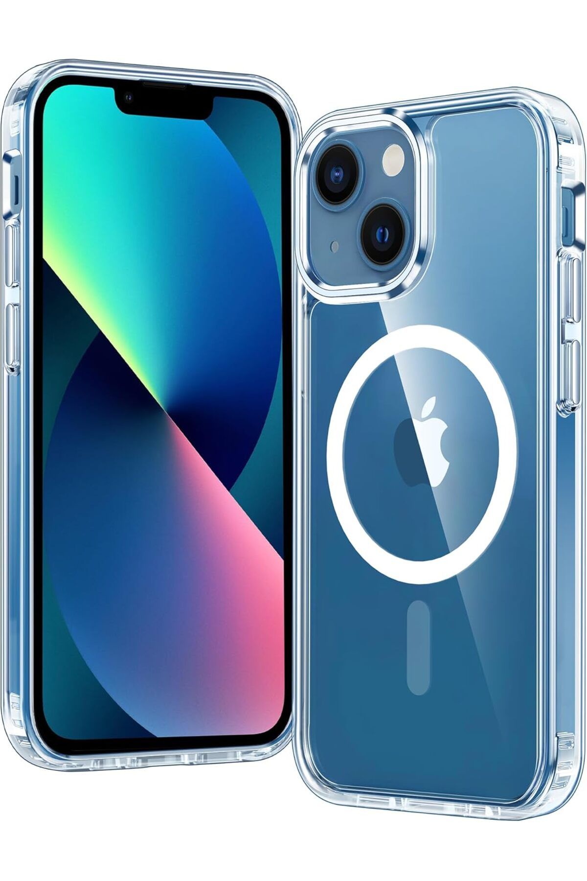 Ehr. iPhone 14 Plus / 15 Plus Uyumlu Köşe Korumalı Darbe Emici Sert Sararmaz Şeffaf Magsafe Kılıf