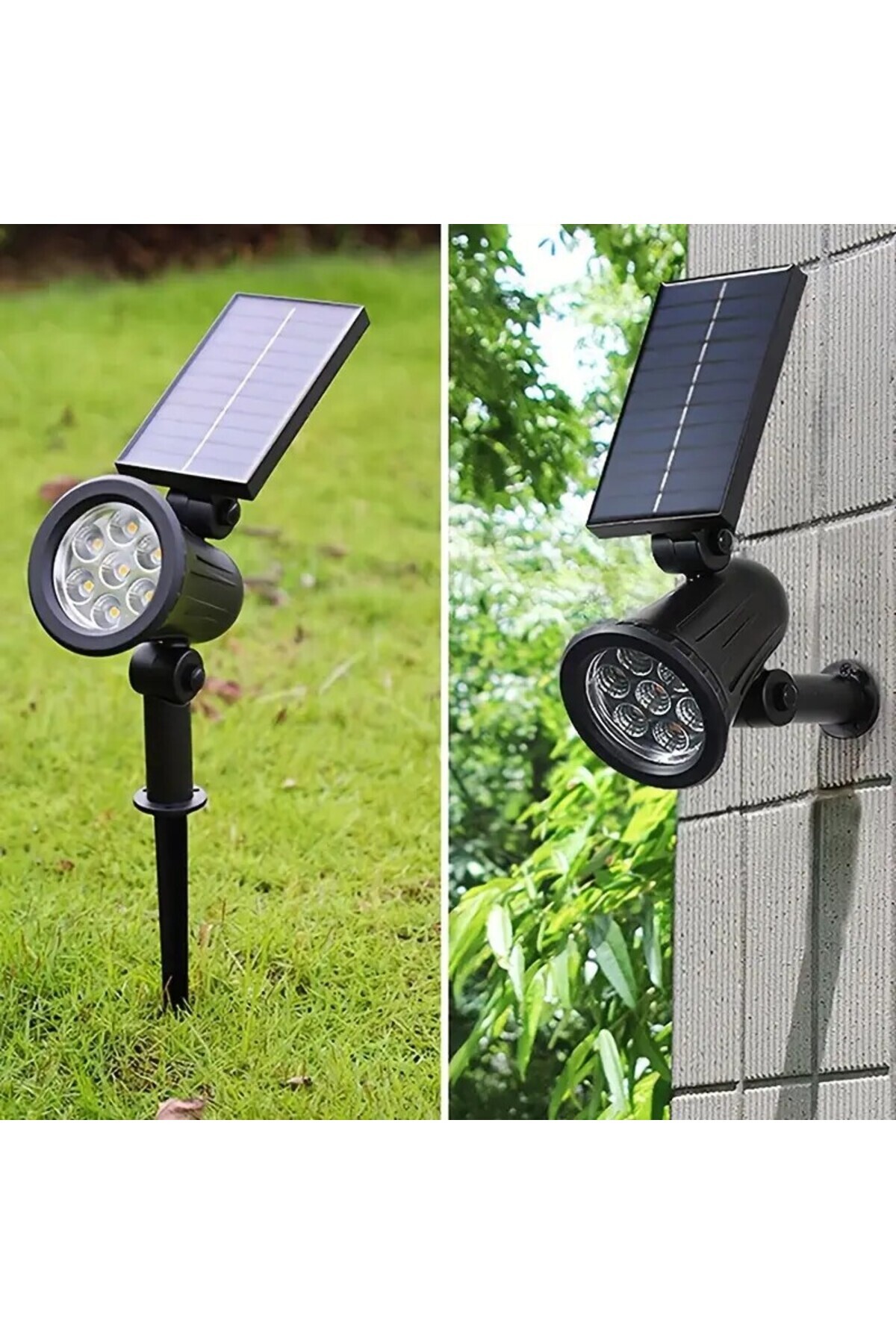 MENFRY Solar Güneş Enerjili Kazıklı Yer Armatürü Gün Işığı Ağaç Duvar Bahçe Aydınlatma Işık