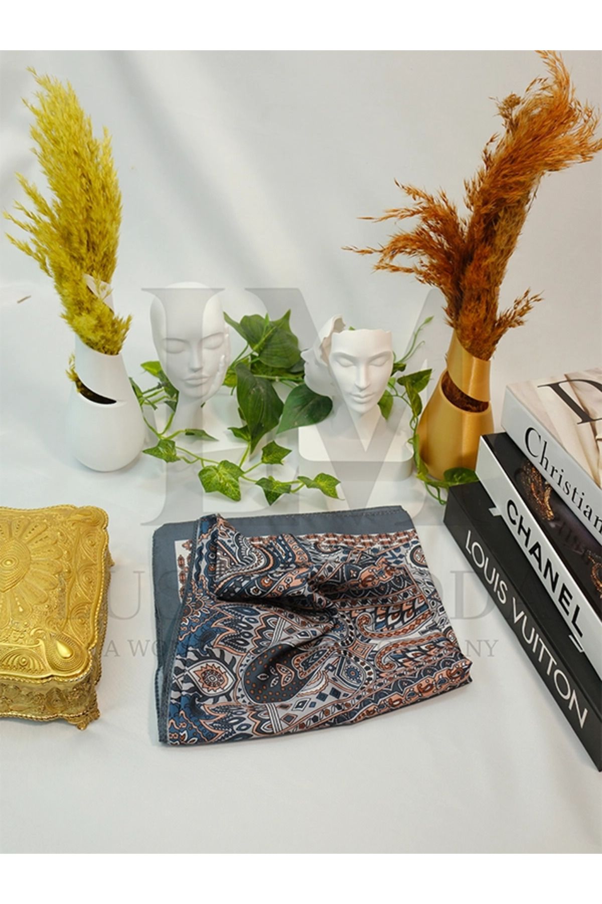 LUSSAMODA SOFT PAMUKLU DESENLİ EŞARP