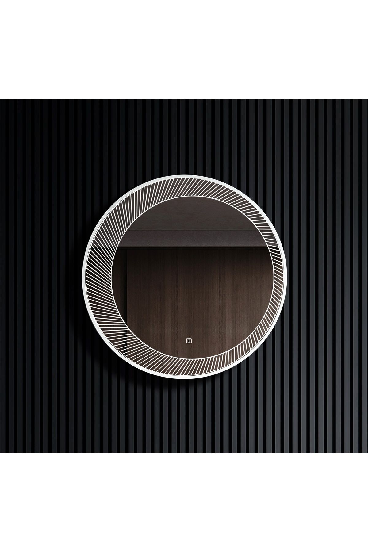 Trendy's Oglinda Baie Trendy’s, Circulara, Cu Senzor Touch Si Led – 700 Mm, - One Size