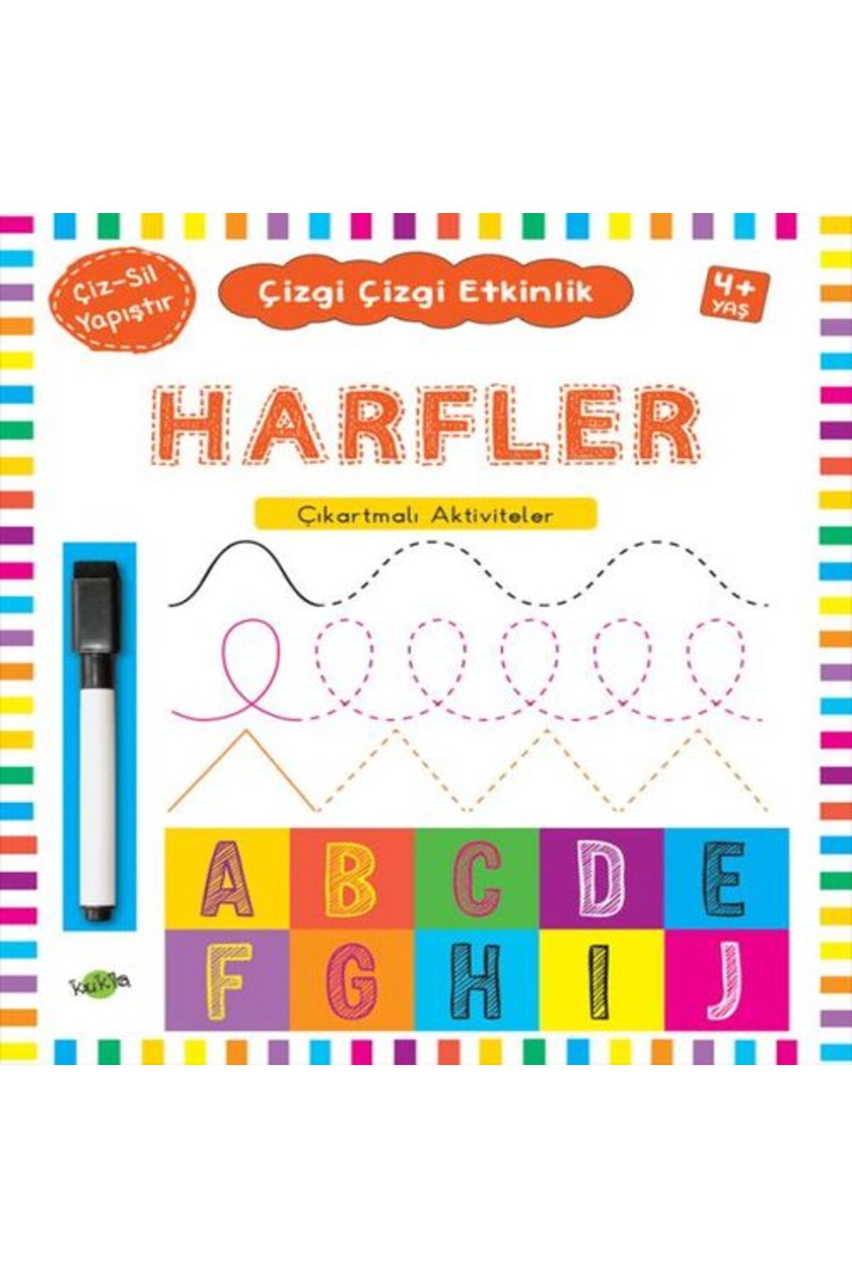 Kukla Yayınları Çizgi Çizgi Etkinlik Harfler 4 Yaş