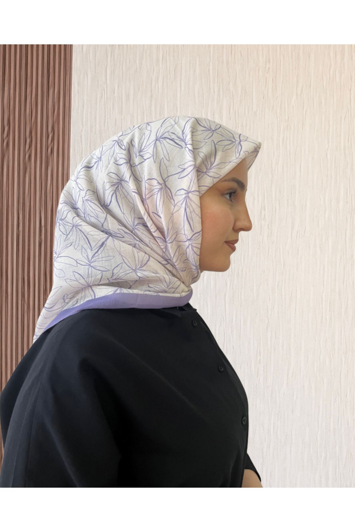 SarQa Scarft Çiçek Desen Eşarp