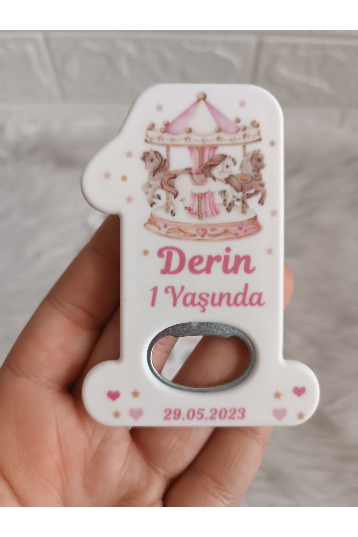 Doğrukan Hediyelik 10 adet atlı karınca konsept 1 rakam açacak yenidoğan doğum günü mevlüt magnet hediyelik