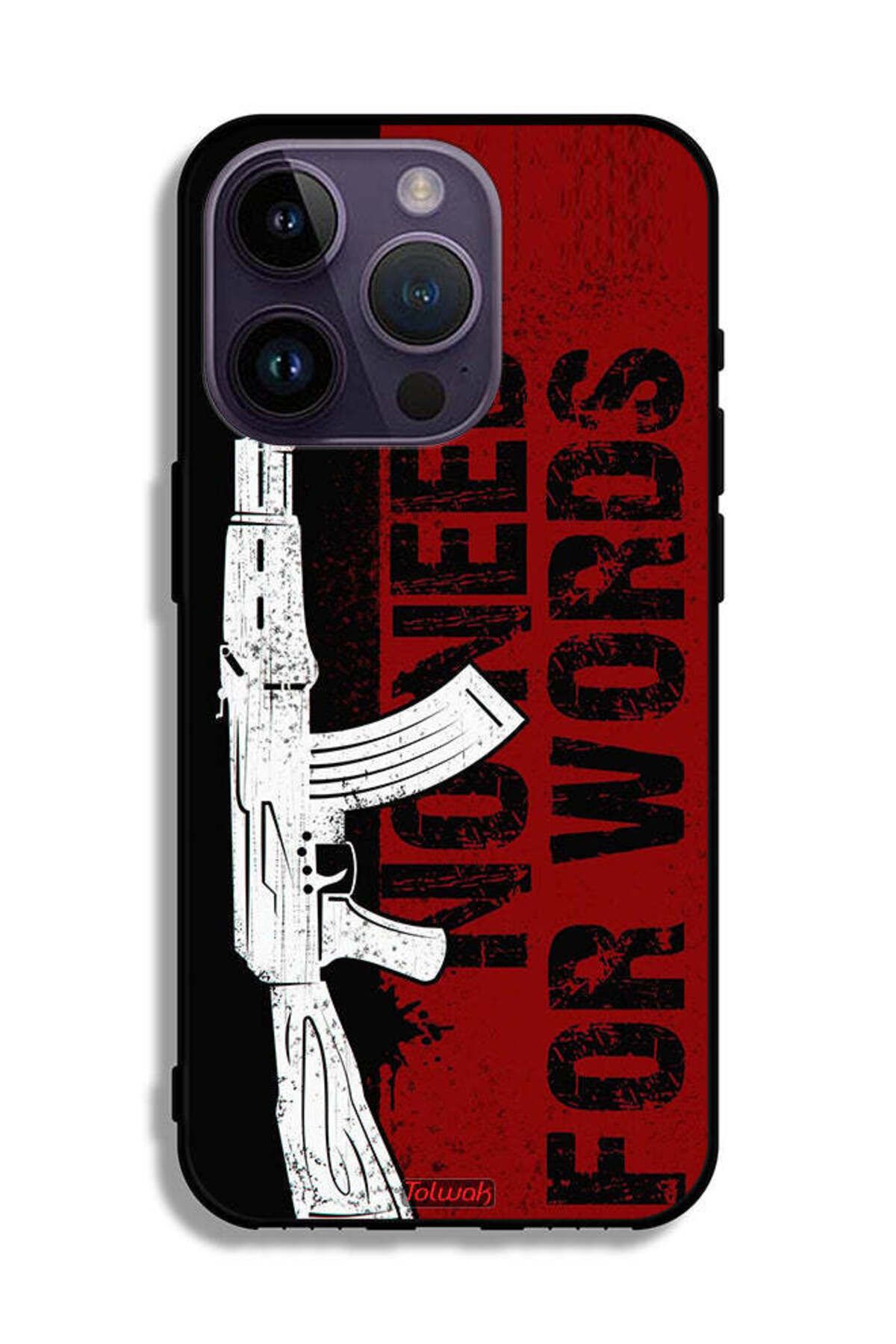 Tolwak-Apple iPhone 14 Pro Protective Case No Need For Words 2