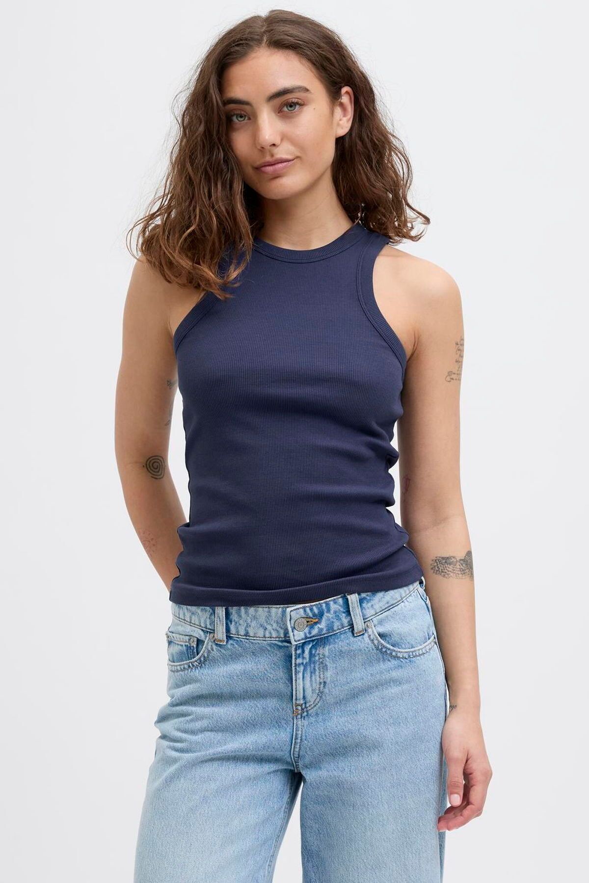 Jack & Jones Kadin Halter Yaka Bluz - Forest