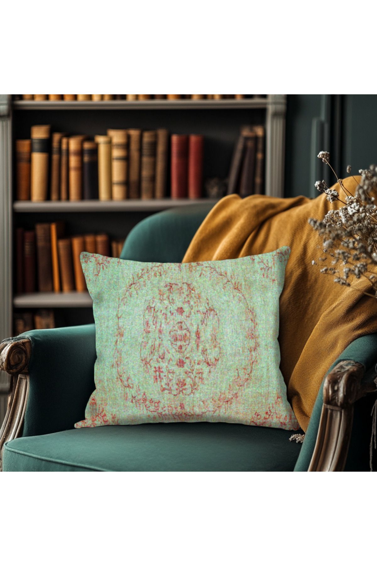TURKISHRUG KINGDOM Geleneksel Desenli Kırlent – Kilim Motifli