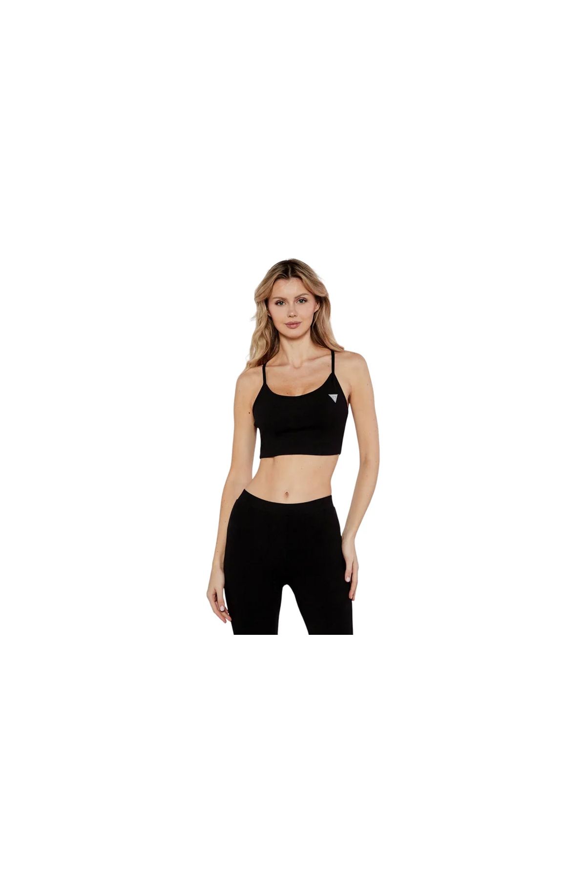 Guess Logolu İçi Dolgulu Crop T-Shirt V5GP15KCRS2-25