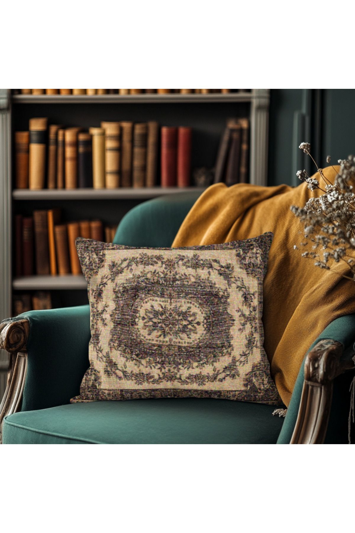 TURKISHRUG KINGDOM Etnik Tarzda Kilim Desenli Kırlent – Dekoratif Şıklık