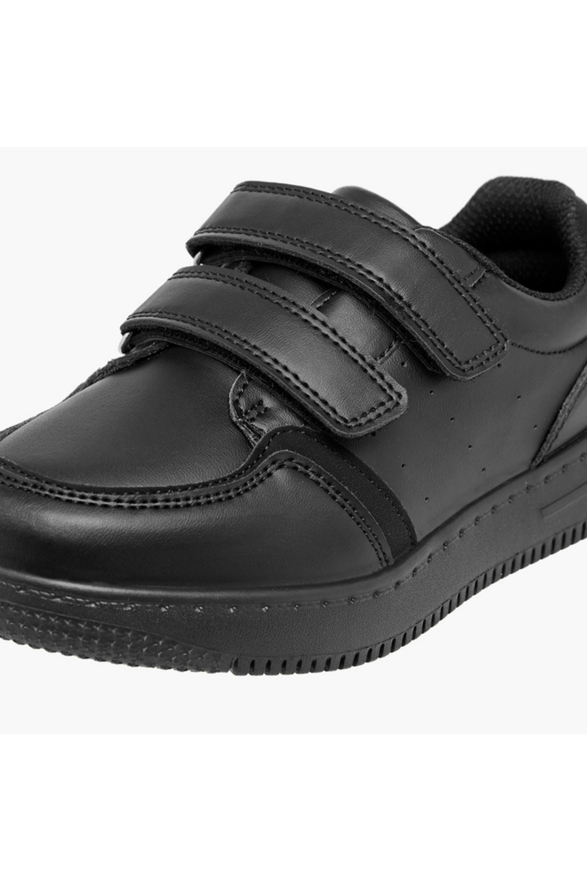 LBL by Shoexpress-Panelled School Shoes with Hook and Loop Closure 4