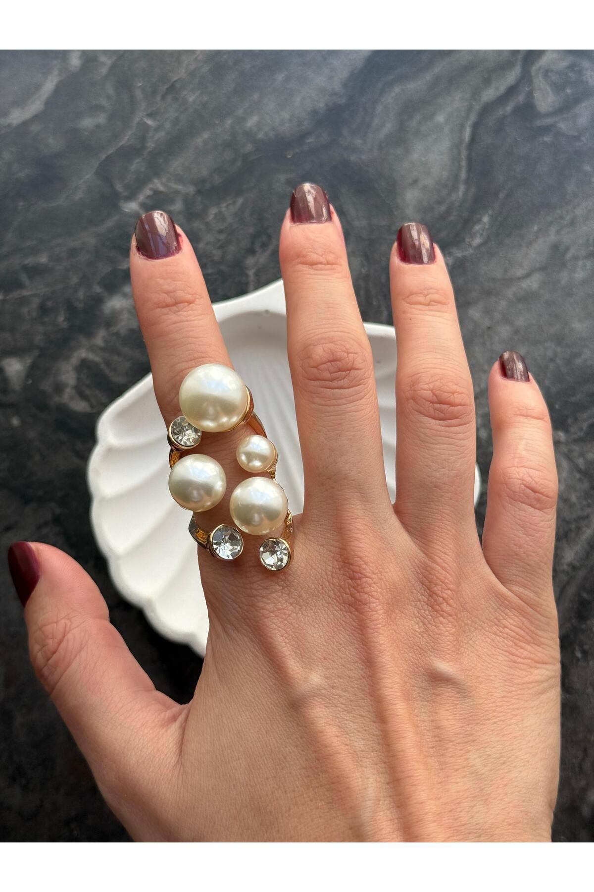 Nera Accessories İnci Detaylı Yüzük