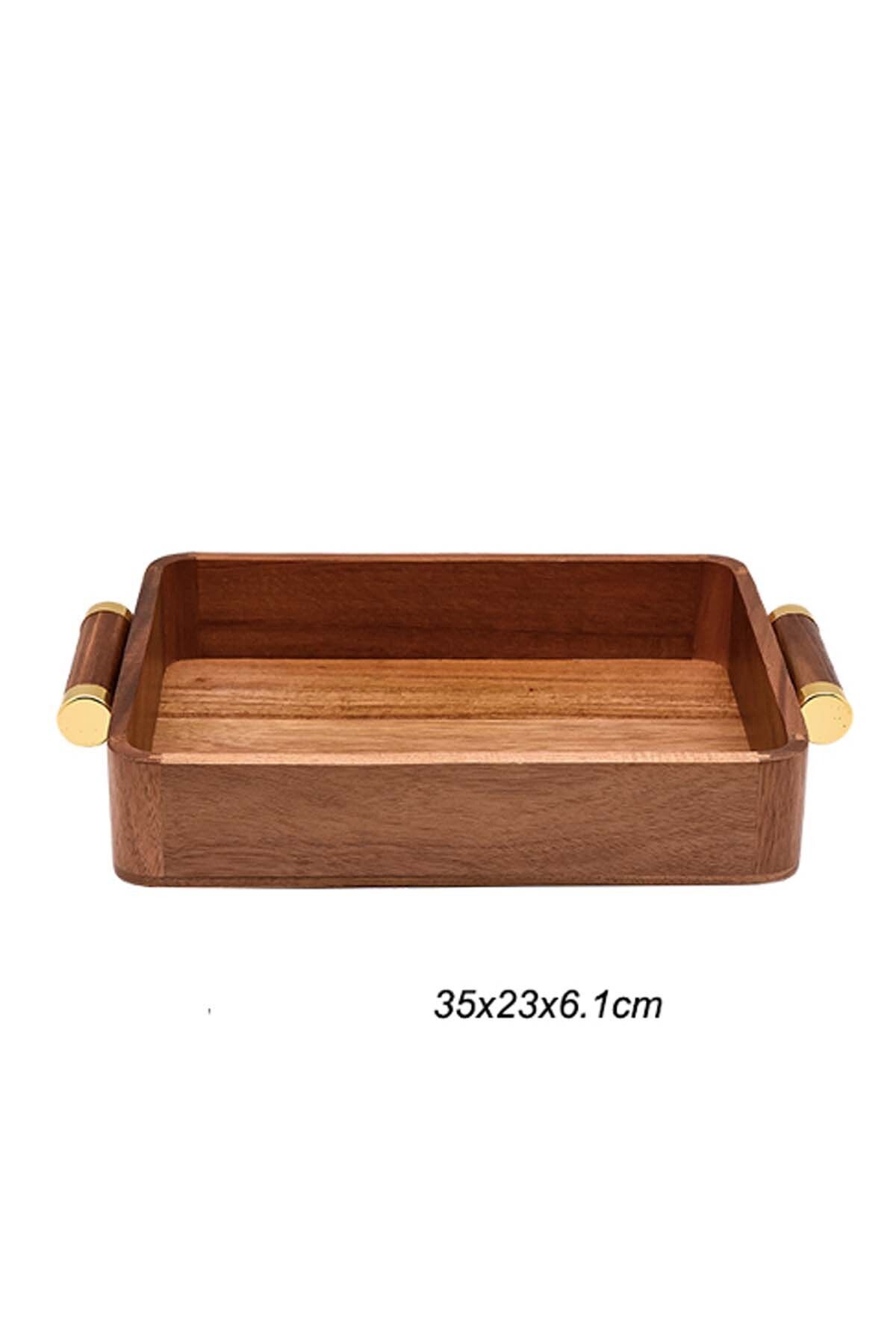 SepetçiBaba Akasya Gold Küçük Boy Tepsi - 56035