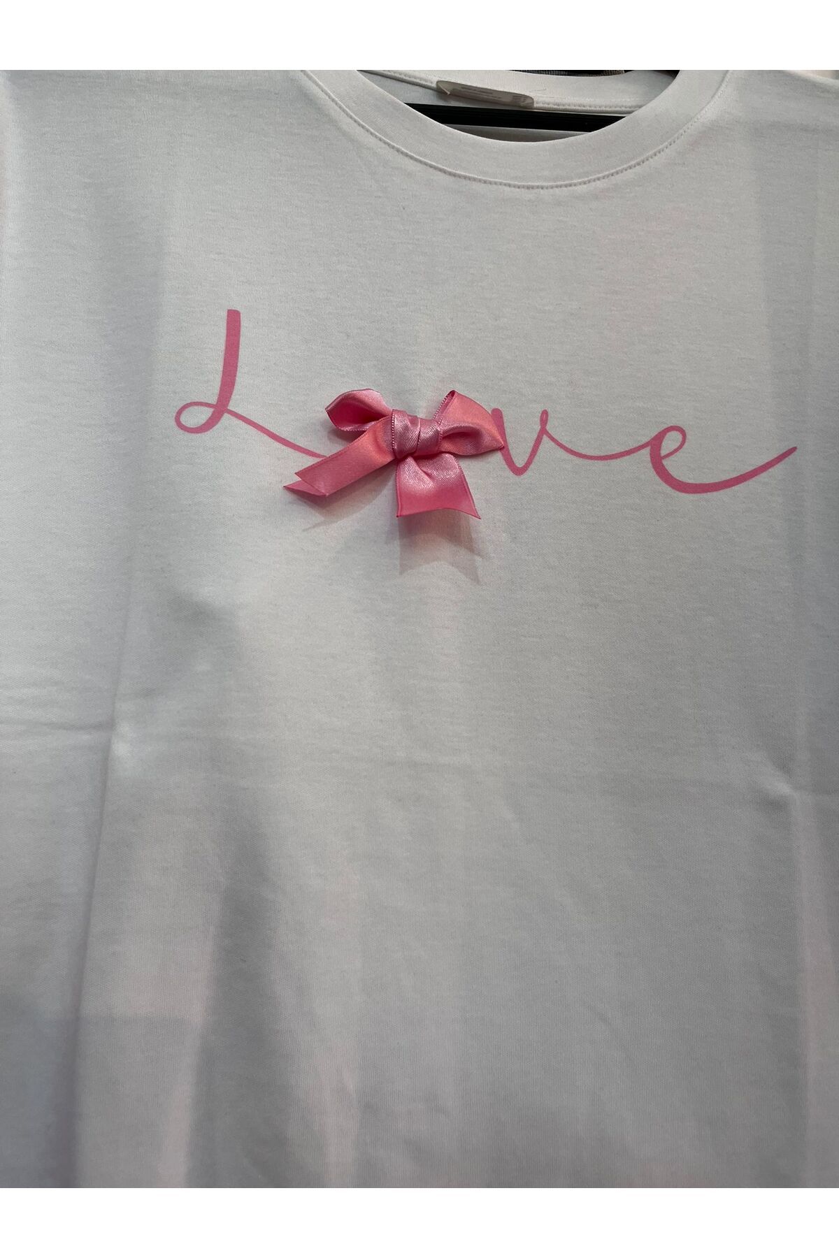 Büşra Fashion Pembe Kurdeleli TSHİRT
