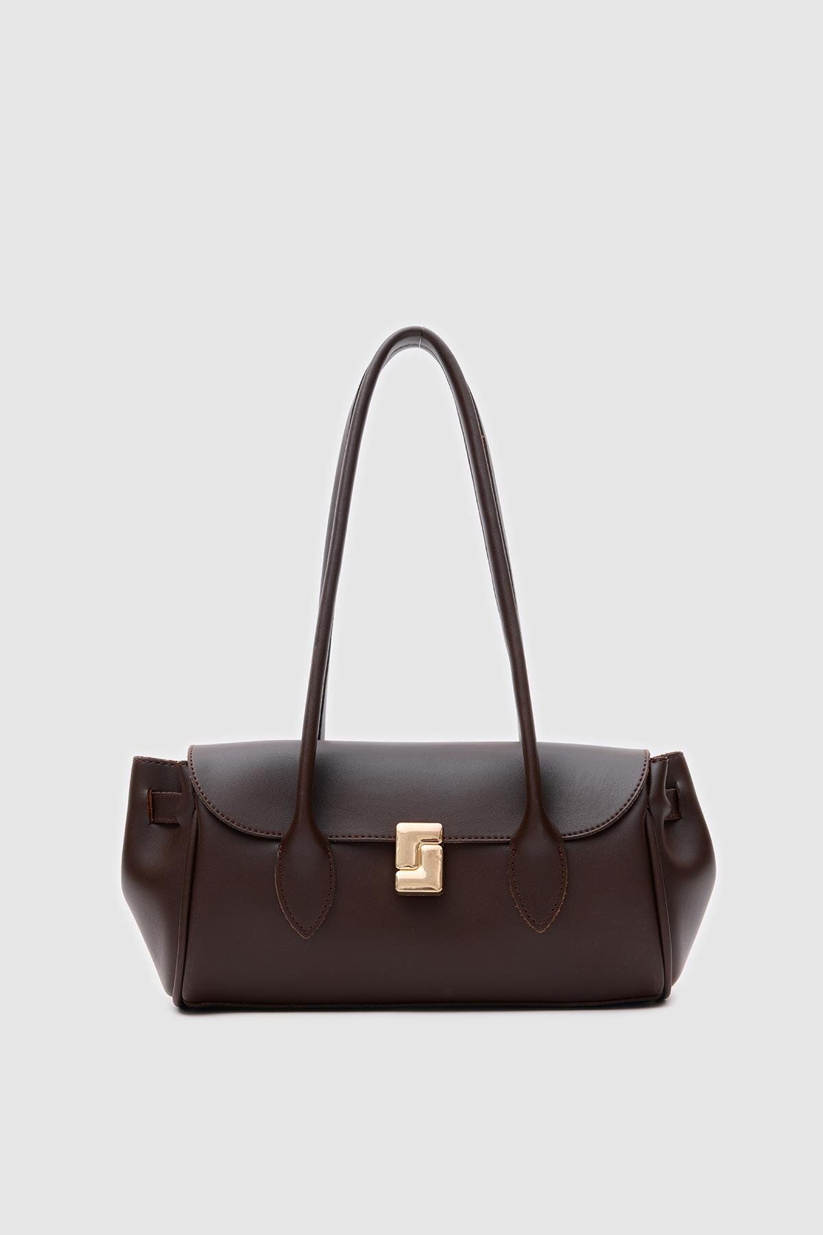 Shule Bags Lia Vintage Baget Çanta Kahve