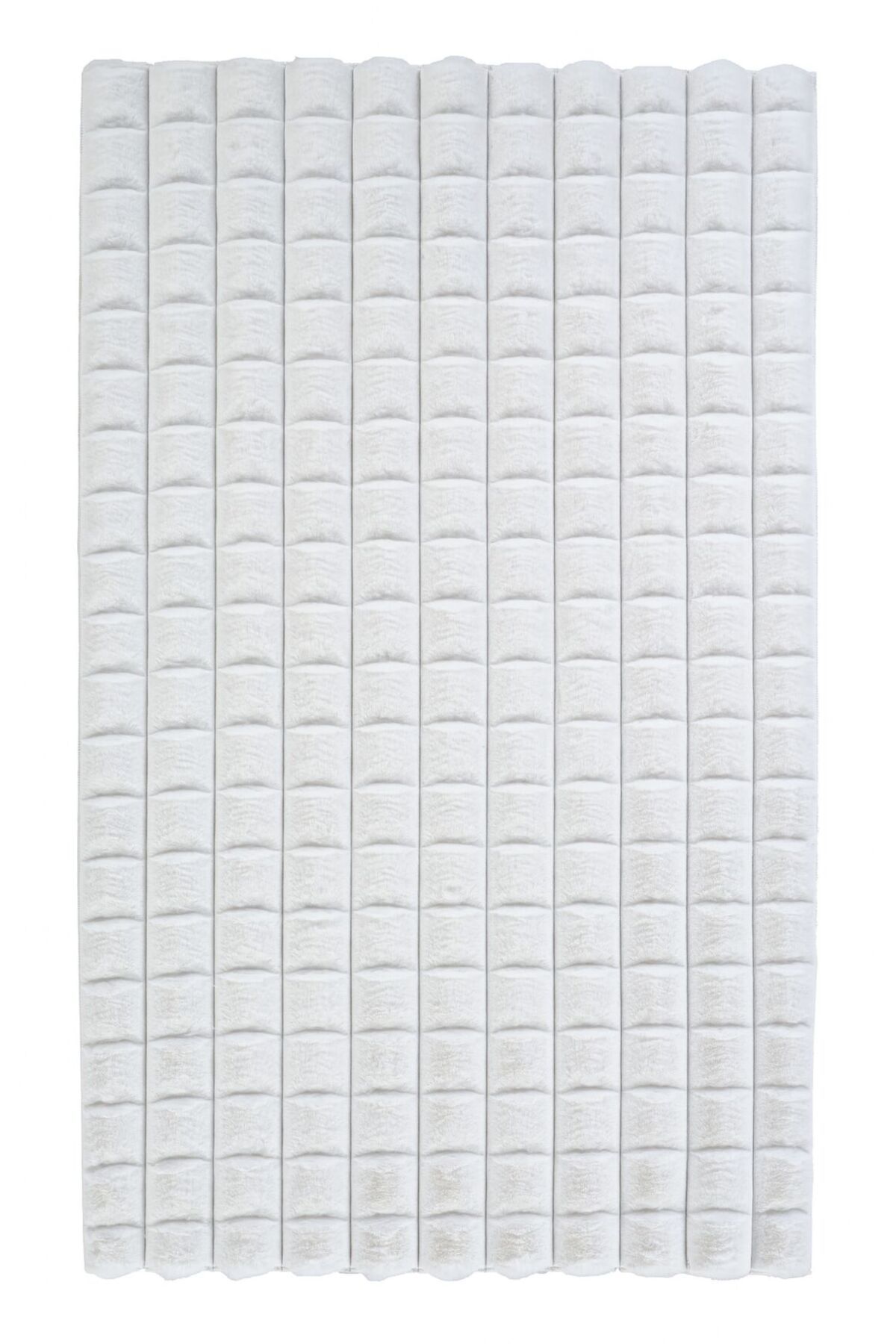 akbel halı & yatak exclusive home design Diamante 7001 Beyaz - Yumuşak Peluş Halı | Kaymaz Yıkanabilir Halı