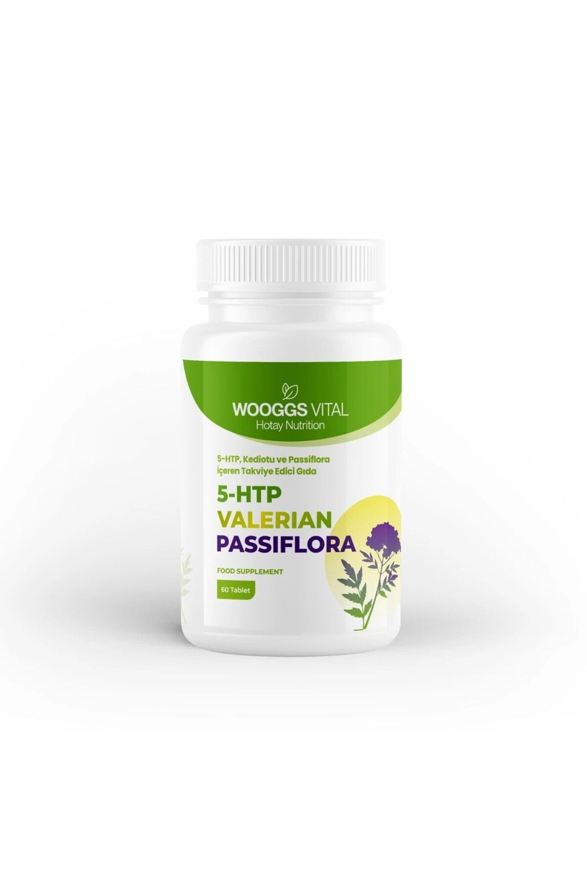 Wooggs Vital 5-HTP, KEDİOTU VE PASSİFLORA İTEG 60 TABLET