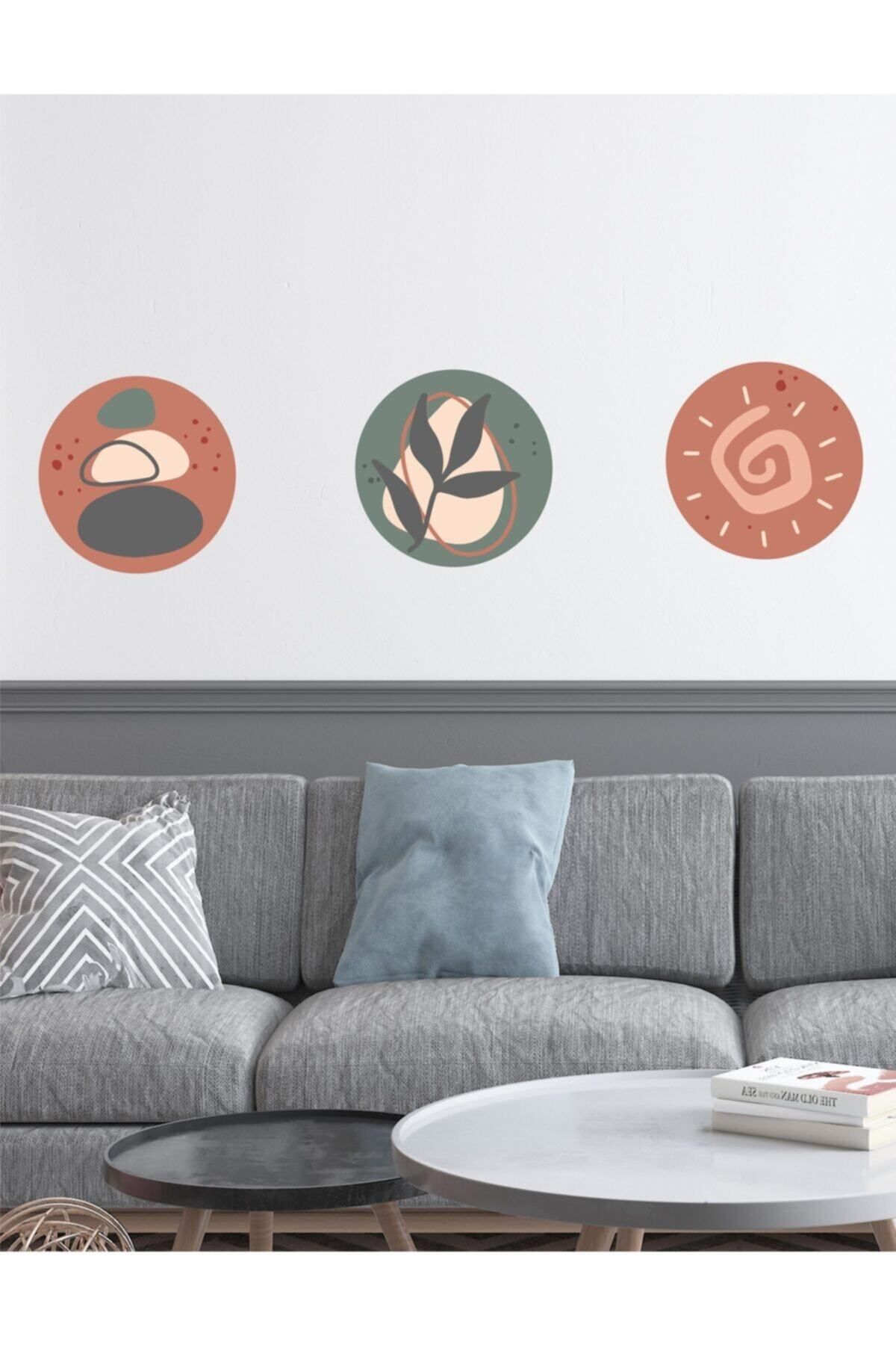 teknotrust 3'lü Renkli Boho Sticker Set, Şık ve Eğlenceli Dekoratif Çıkartmalar