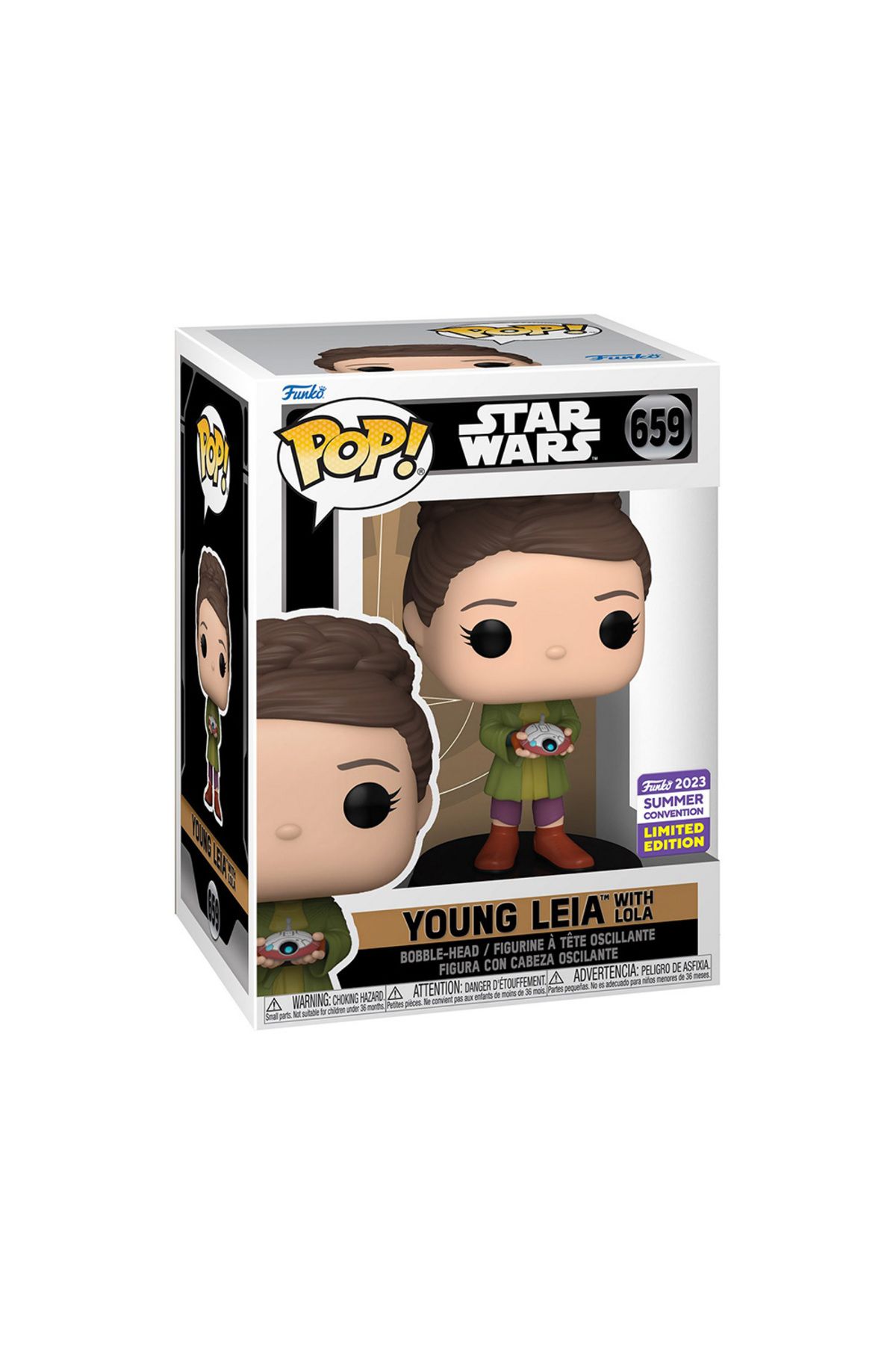 Funko Pop Disney Star Wars Obi-Wan Kenoby Young Leia With Lola Convention Limited Edition