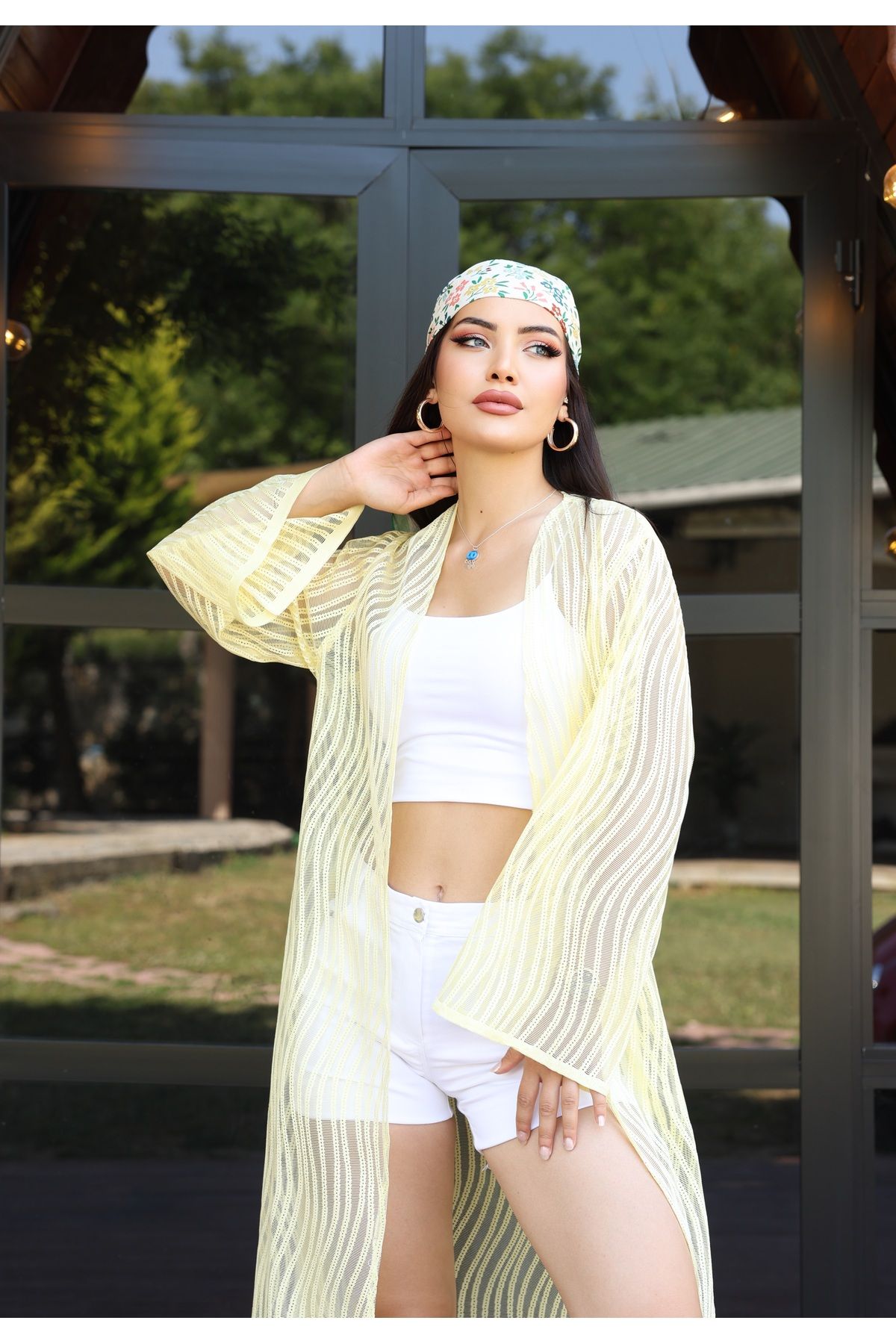 SahraAfra Kadın Uzun Kimono