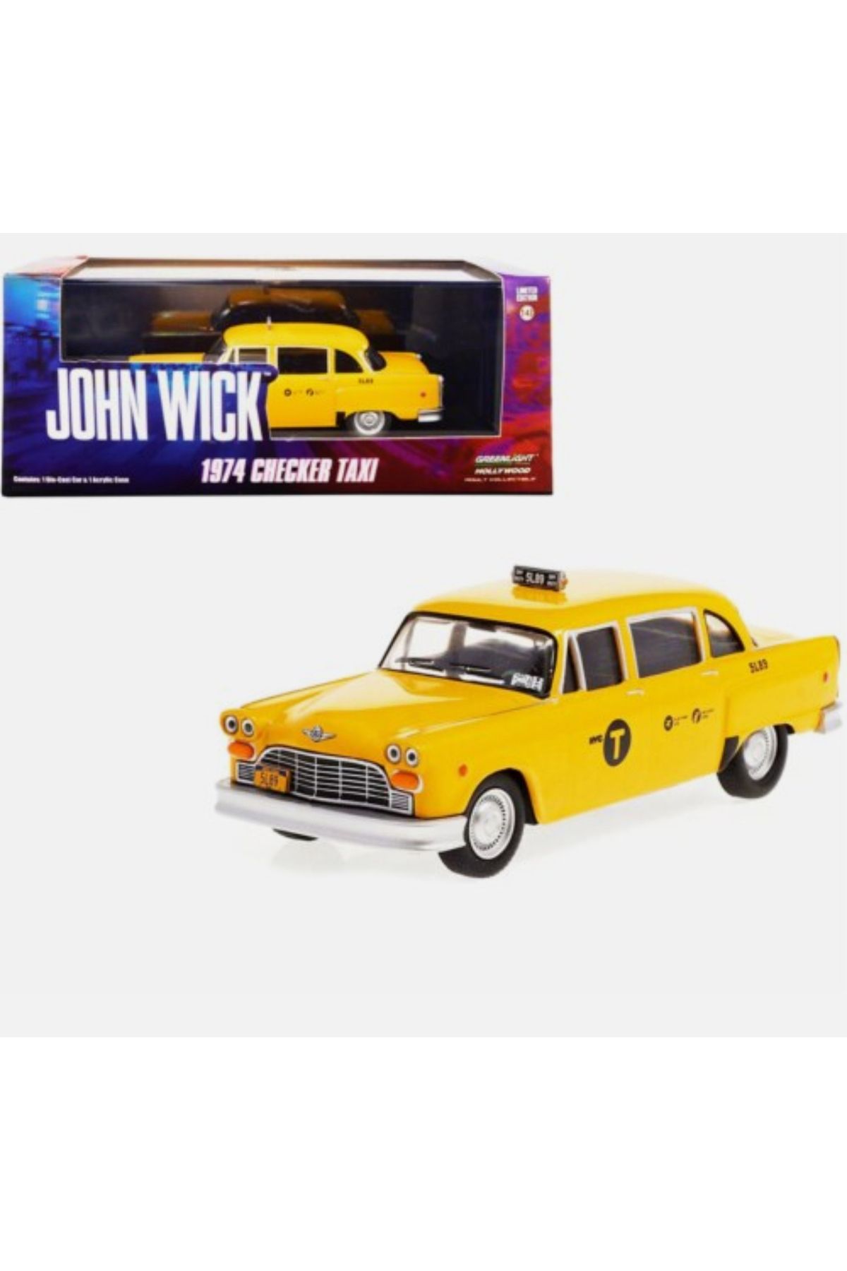 Greenlight John Wick – 1974 Checker Taxi | Greenlight Hollywood Collection | 1:43 Ölçek