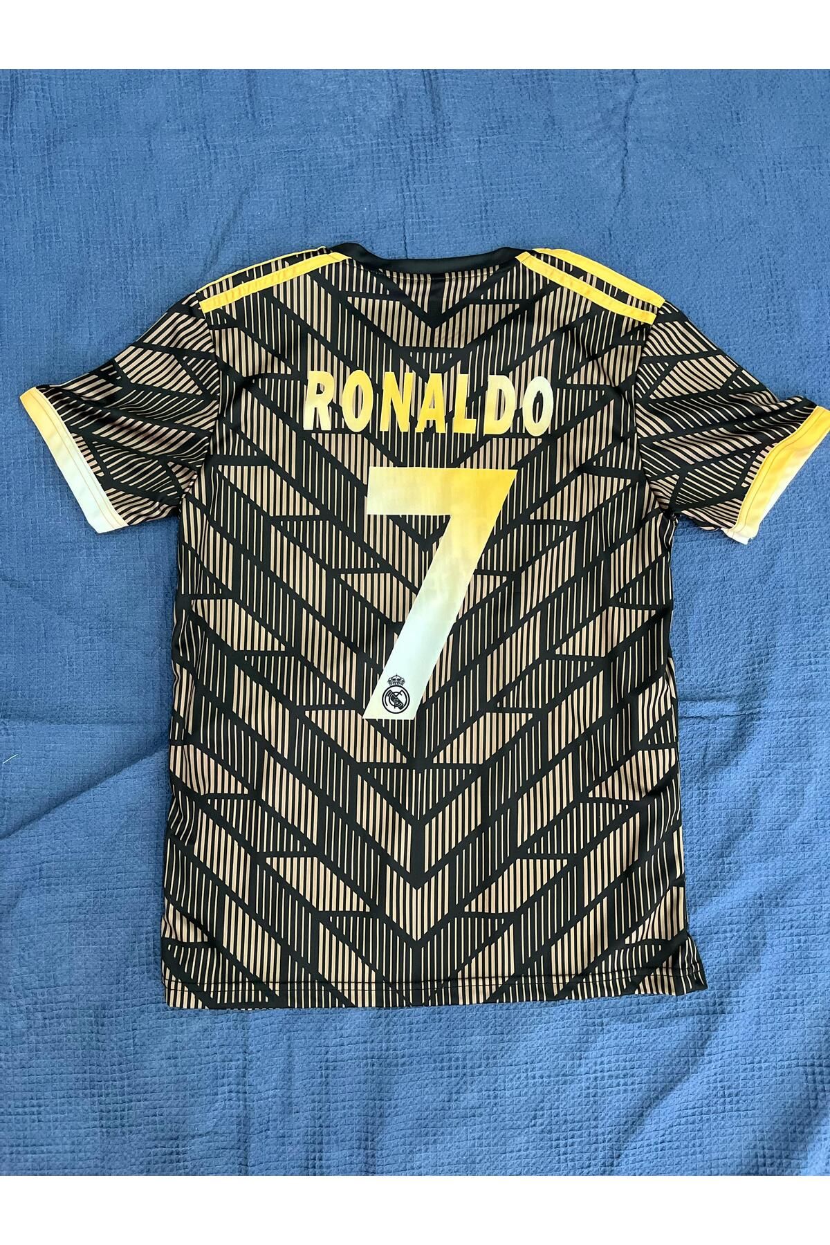 JANJON STAR Özel Tasarım Cristiano Ronaldo Kahverengi R.Madrid Forma / Ronaldo Tasarım Forma