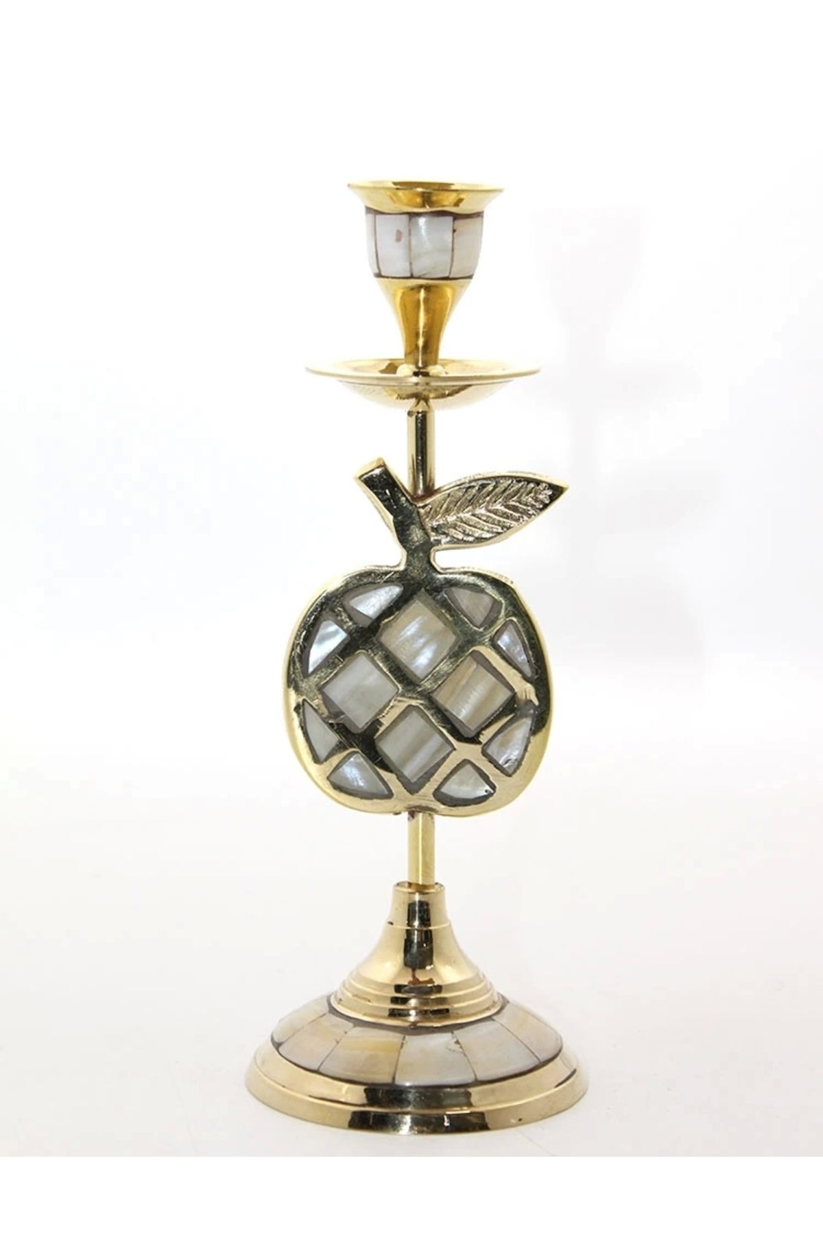 shop Pirinç Sedefli Tekli Şamdan 1636
