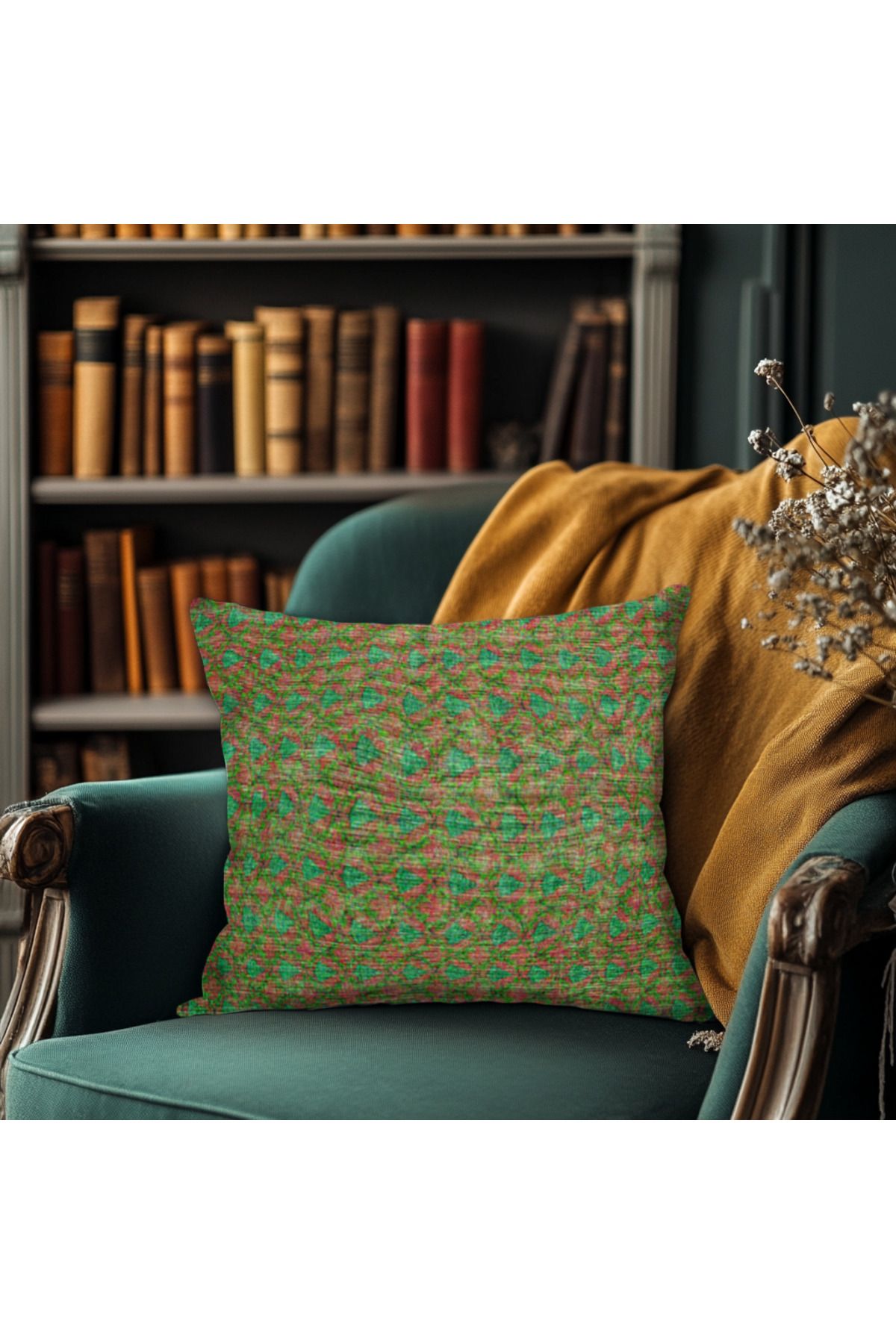 TURKISHRUG KINGDOM Geleneksel Desenli Kırlent – Kilim Motifli