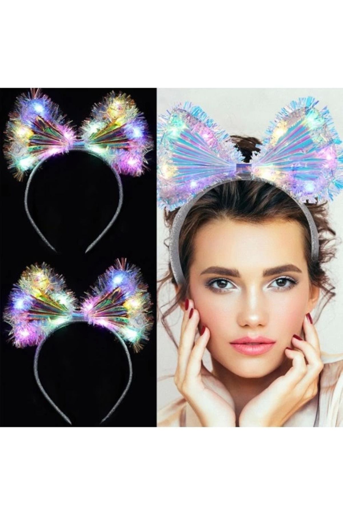 Modafiks Fiyonk Gece Tacı Fiber Işıklı Ledli