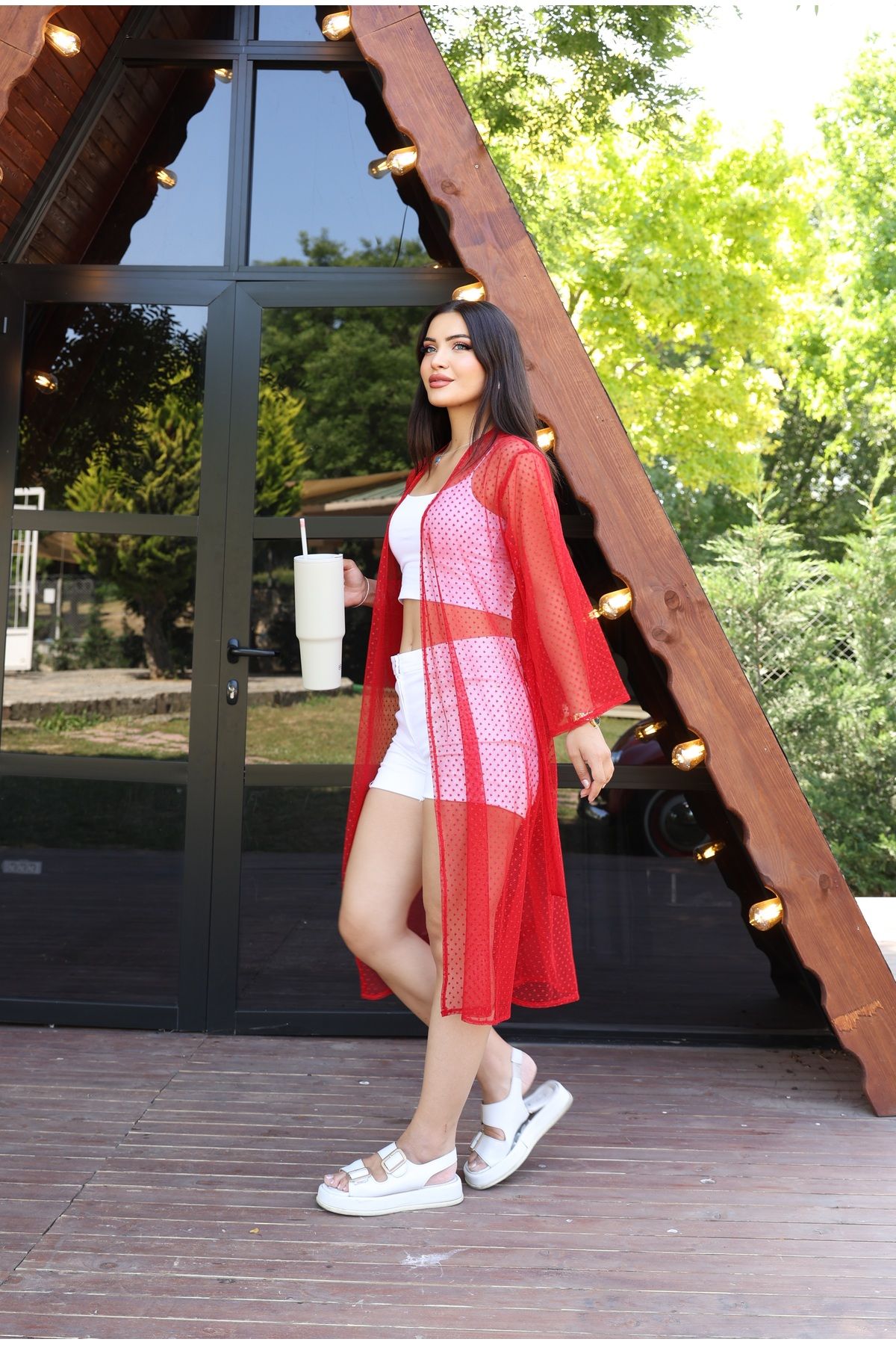 SahraAfra Kadın Uzun Kimono