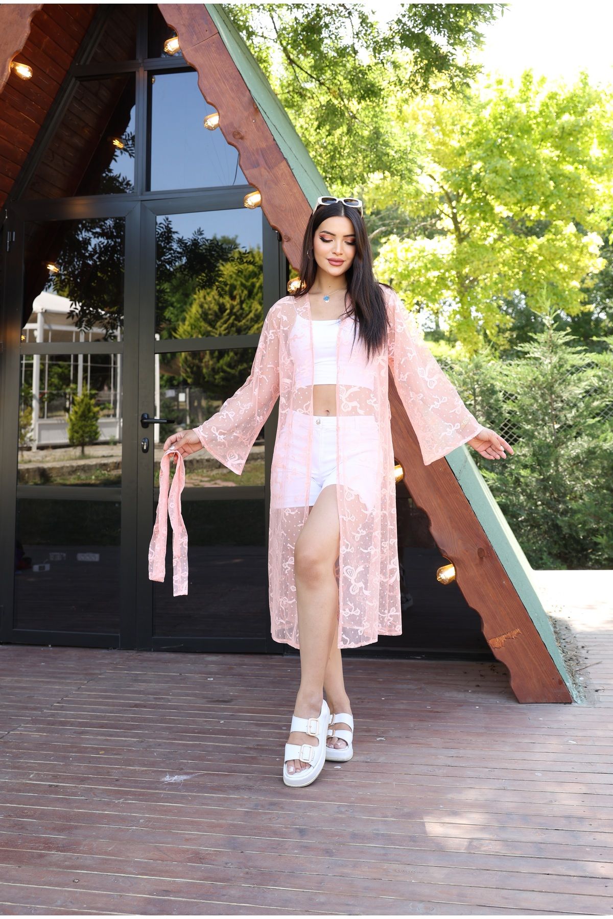 SahraAfra Kadın Uzun Kimono