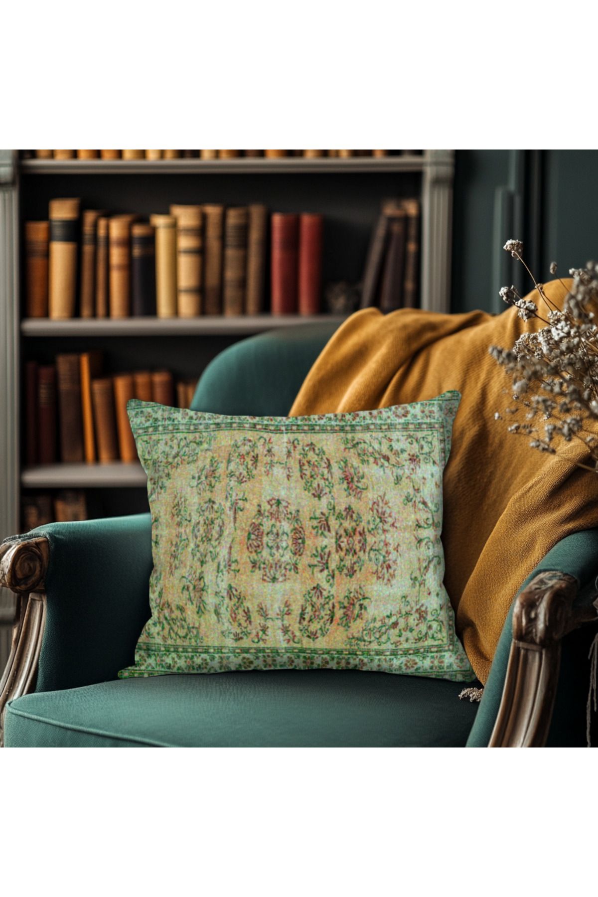 TURKISHRUG KINGDOM Klasik Güzellikte Vintage Desenli Kırlent