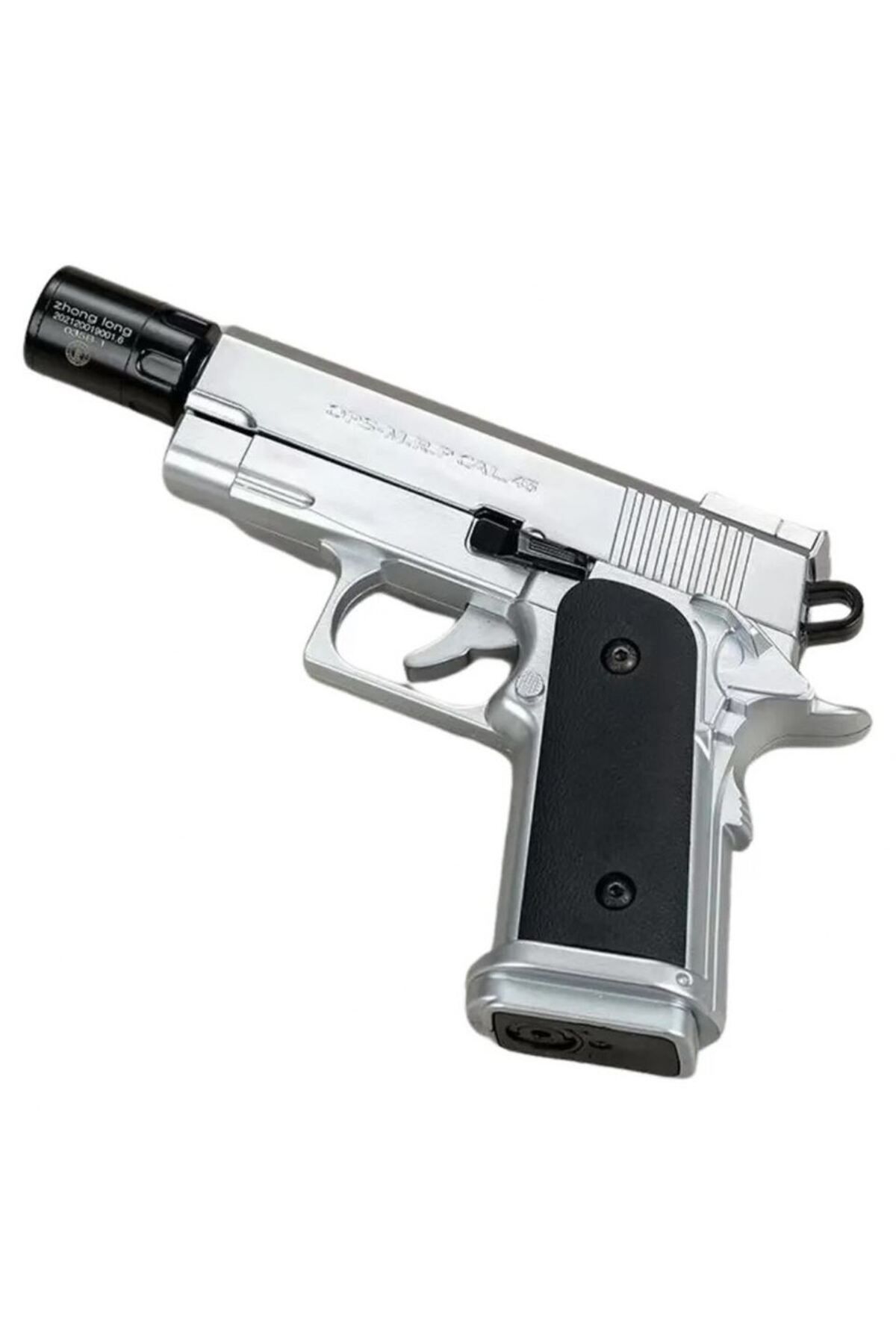 Cantayurdu Dan Wesson 10mm Minyatür Tabanca Metal Doldurulabilir Torch Çakmak Gümüş