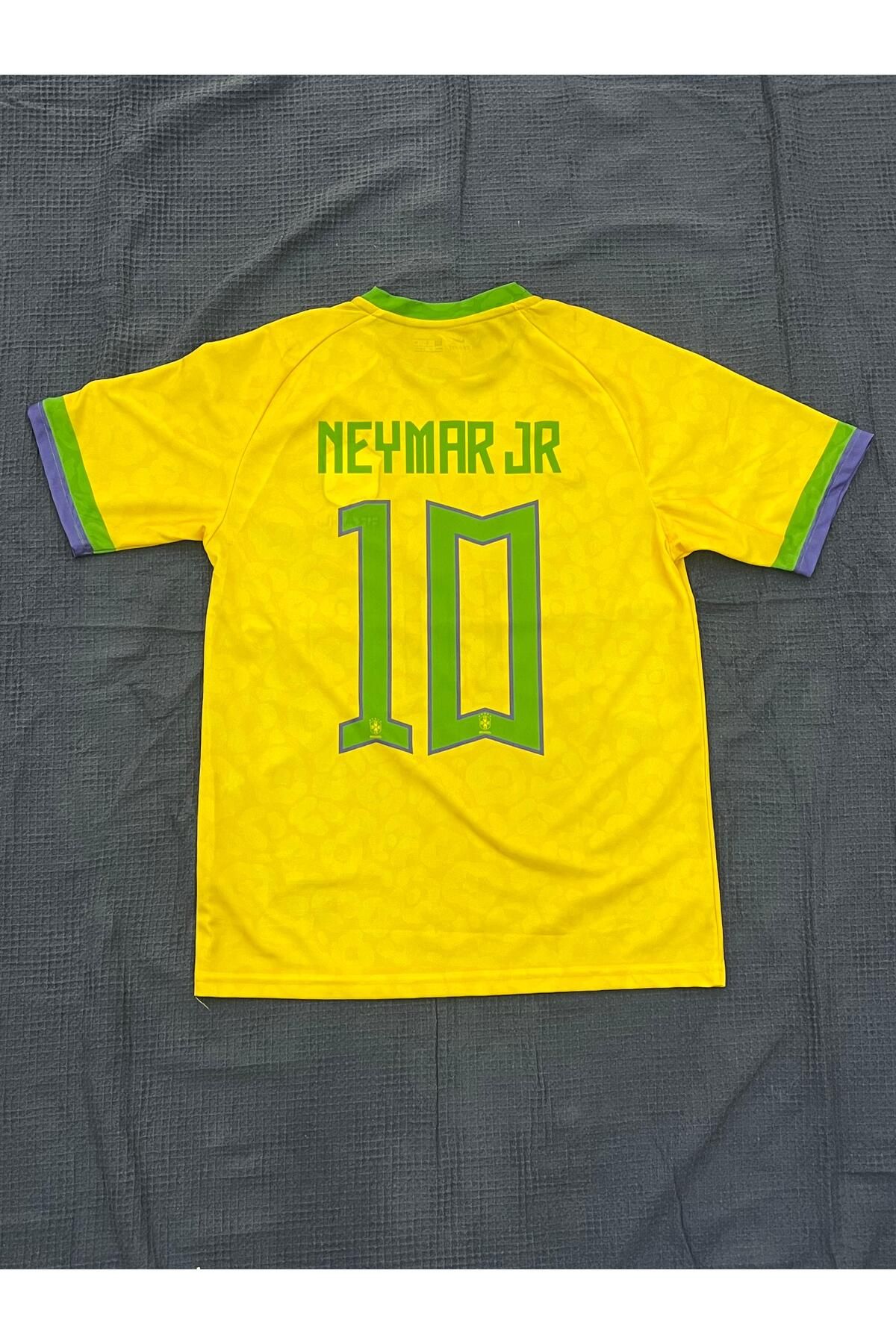 JANJON STAR Brezilya Neymar Jr. Sarı Renk İç Saha Kısa Kollu Forma