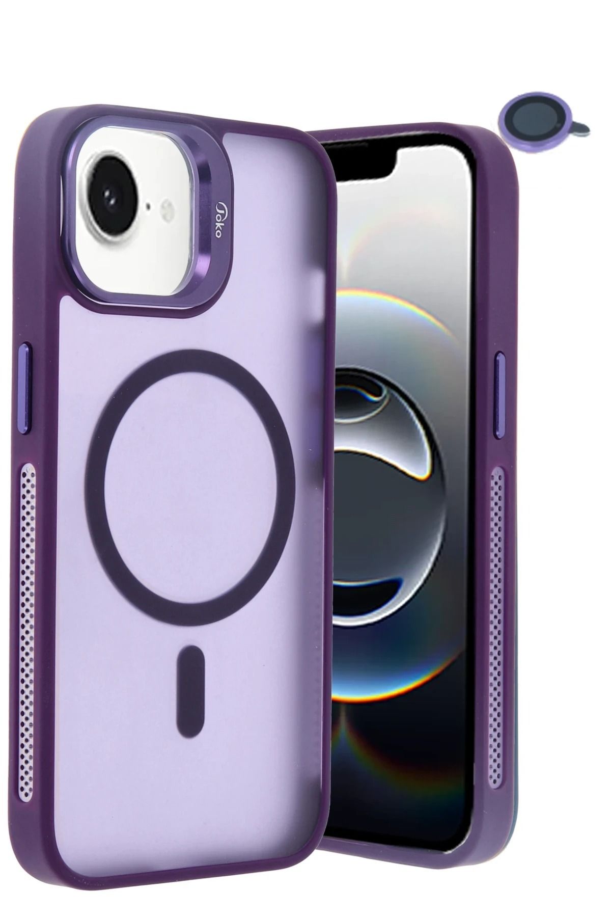 NANOSPACE Apple iPhone 16E İle Uyumlu Flet Lens Magsafe Kapak