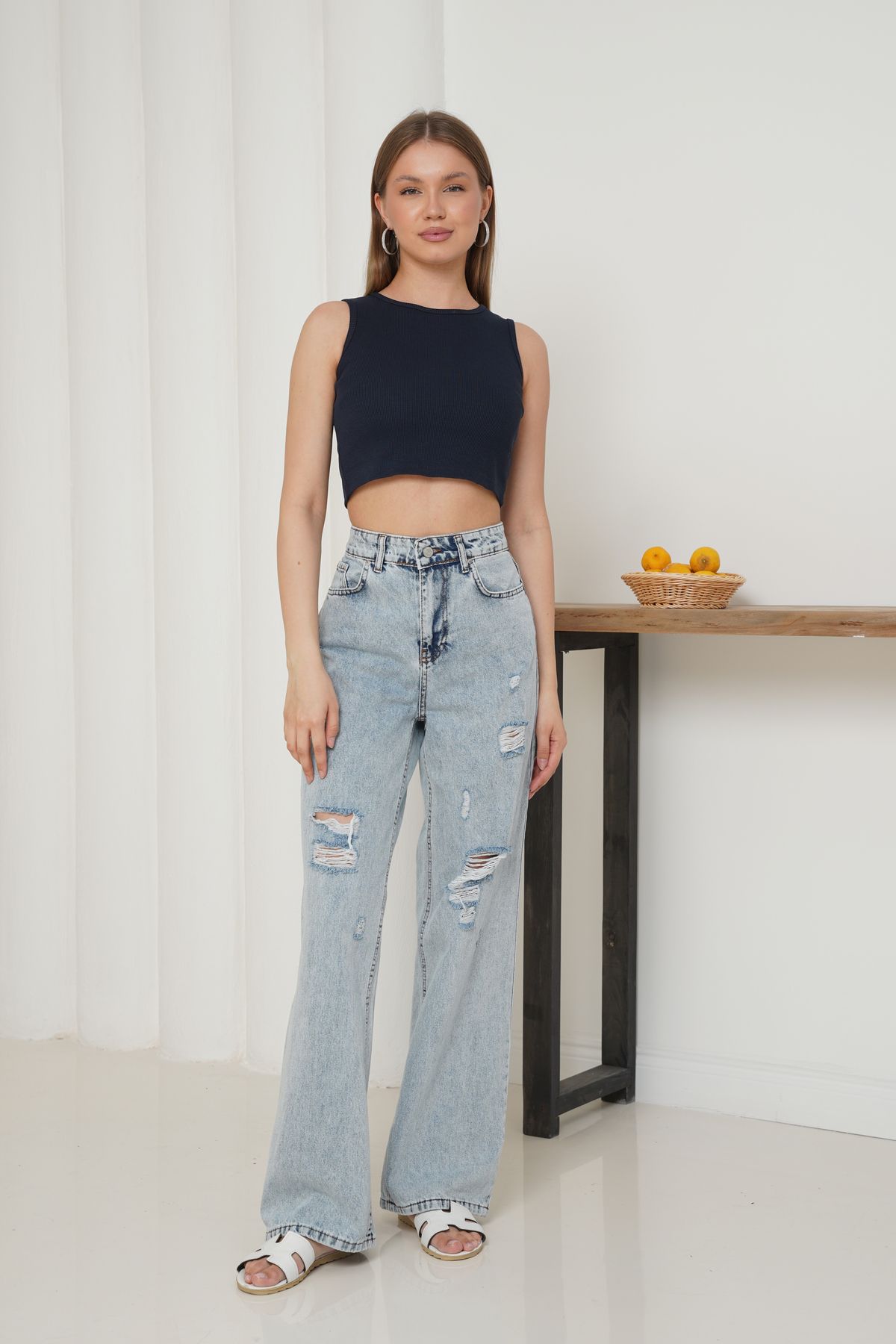Ay Moda Collection Kalın Askılı Crop Atlet