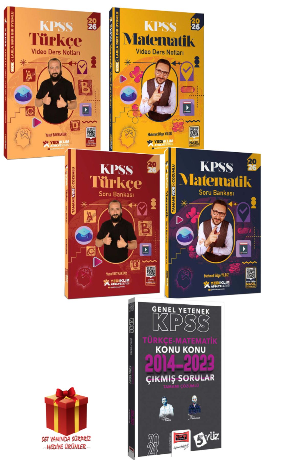 Yediiklim Yayınları 2026 Yediiklim KPSS Türkçe Video Ders Notları+Matematik Video Ders Notu+Soru Bankaları+Çıkmış Soru