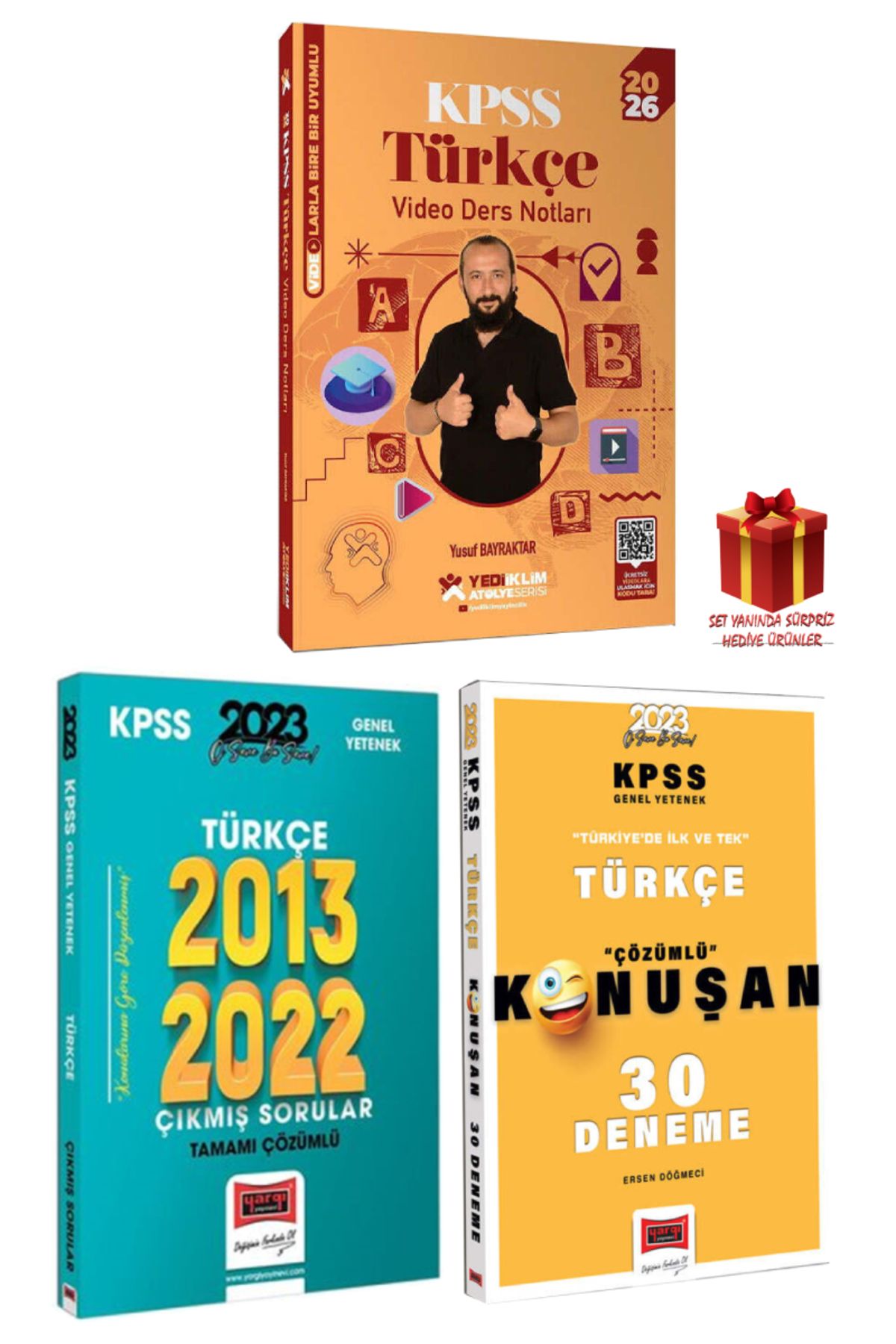 Yediiklim Yayınları 2026 Yediiklim KPSS Türkçe Video Ders Notları+Yargı Türkçe Çıkmış Sorular+Türkçe Deneme