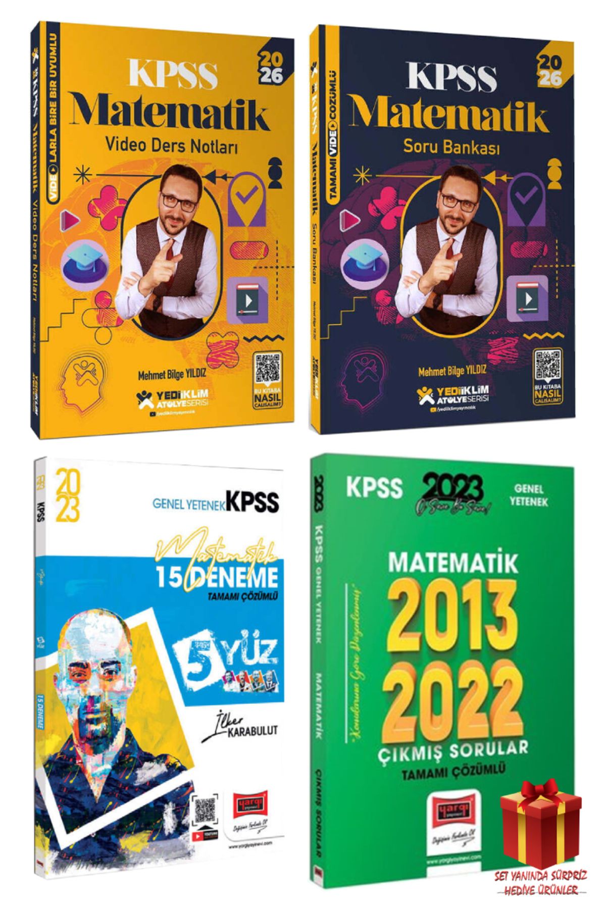 Yediiklim Yayınları 2026 Yediiklim KPSS Matematik Video Ders Notları+Matematik Soru Bankası+Deneme+Çıkmış Sorular