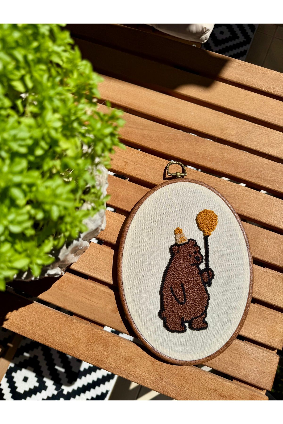 TKhome Punch Ayıcık Çocuk Odası Kasnaklı Tablo (24x17)