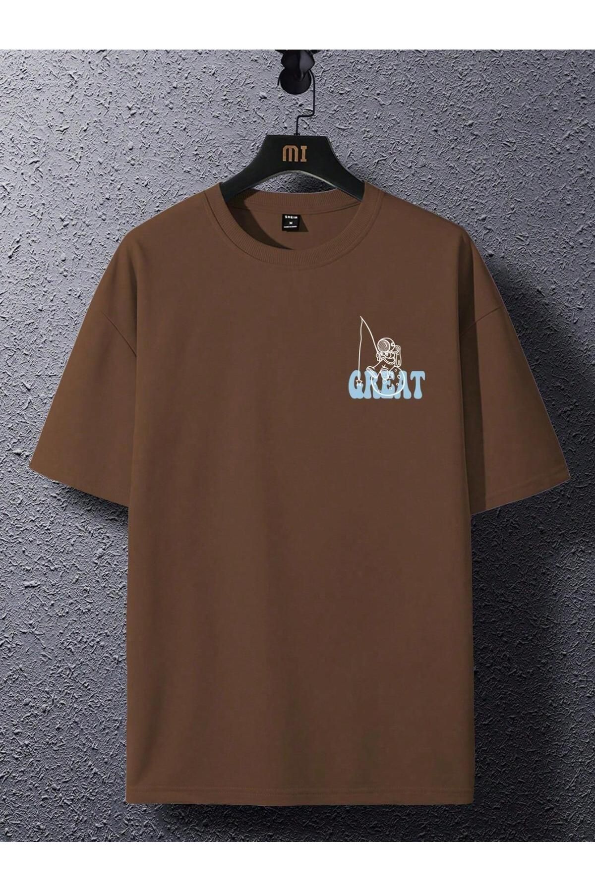 JANSO GROUP - Erkek Pamuklu Baskili Capri Italia Tshirt Oversi̇ze Büyük Beden