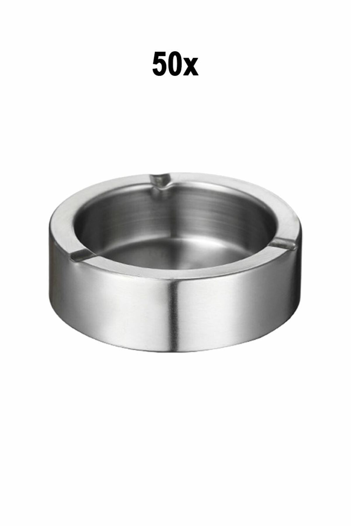 Falconetti 50 Adet Çelik 11 cm Kafe Restaurant Lokanta Yuvarlak Kül Tablası Küllük mt168-50