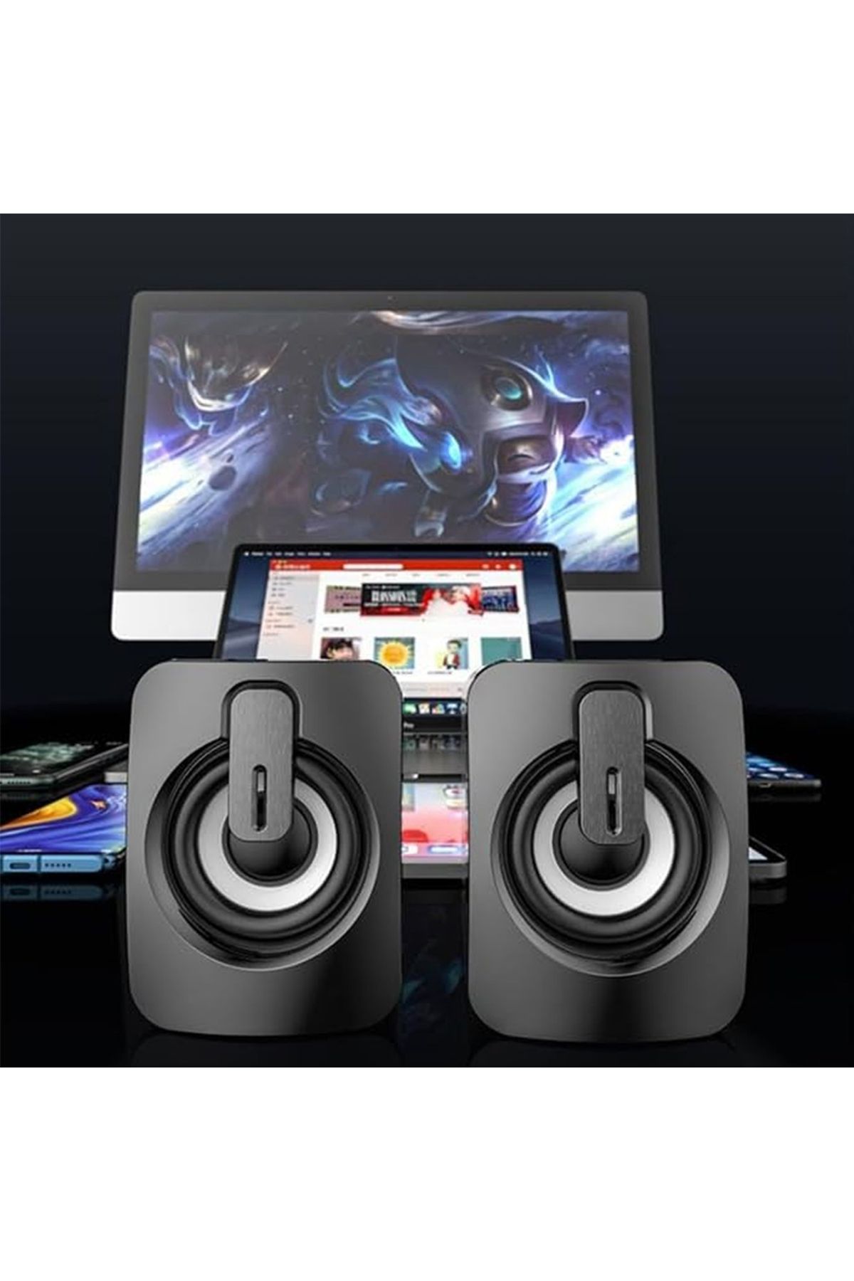 Rabelix Online Marketing 1+1 USB Mini Hoparlör Speaker 4 Ohm Bilgisayar Tablet Pc Notebook Uyumlu