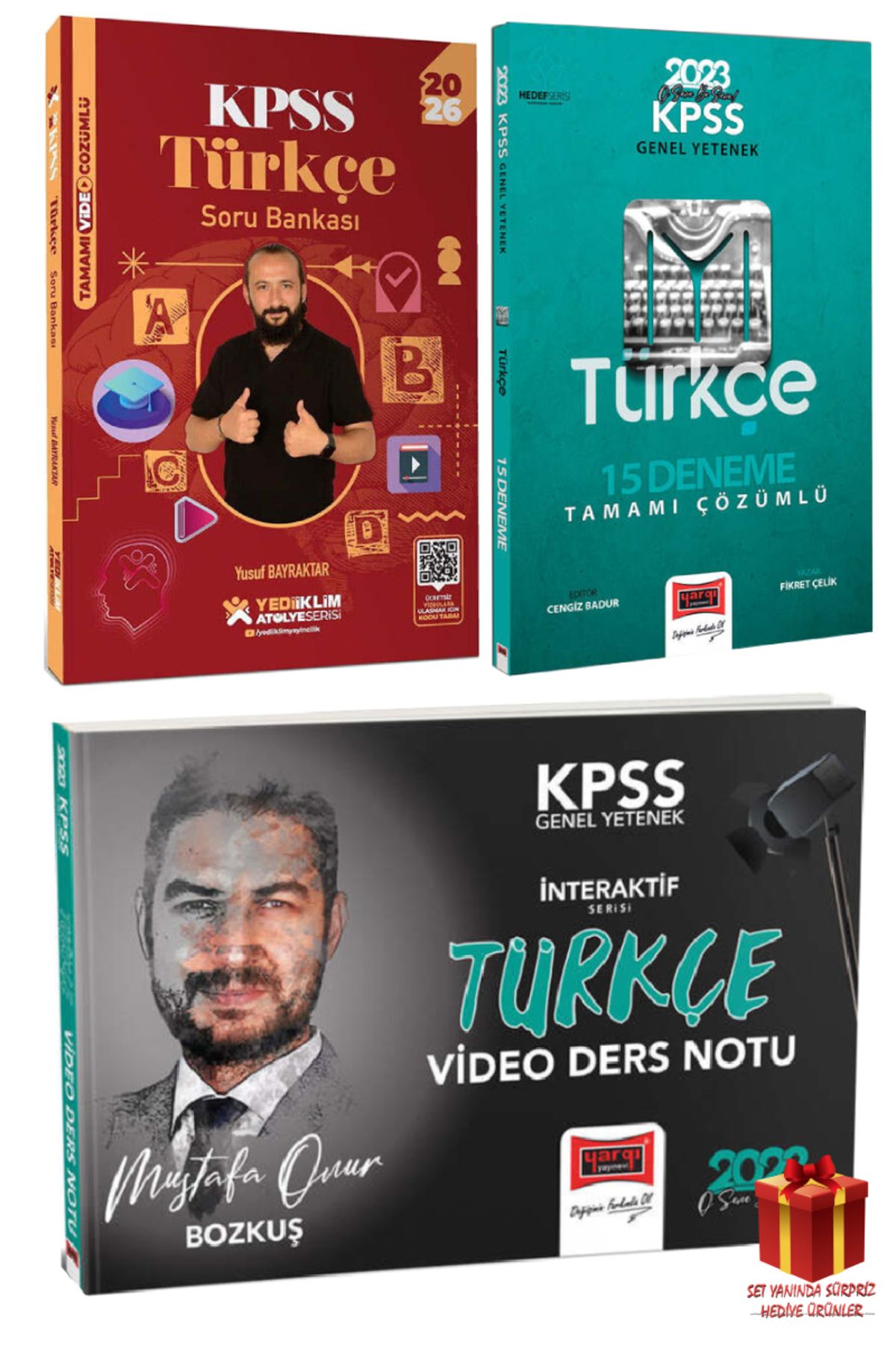 Yediiklim Yayınları 2026 Yediiklim KPSS Türkçe Soru Bankası+Yargı KPSS Türkçe Deneme+Türkçe Video Ders Notu