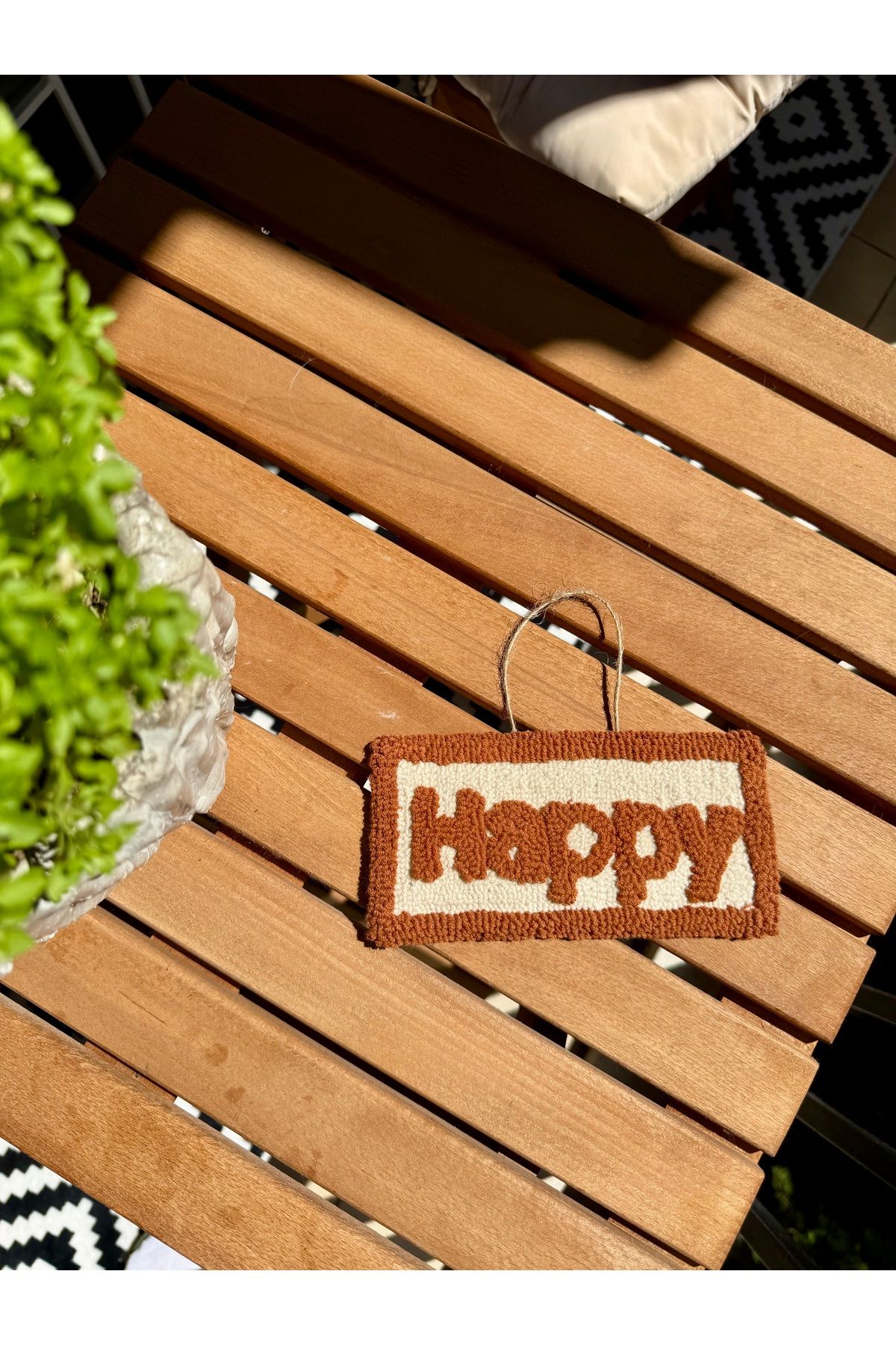 TKhome Punch Happy Yazılı Duvar Dekorasyonu Çocuk Odası Salon Balkon
