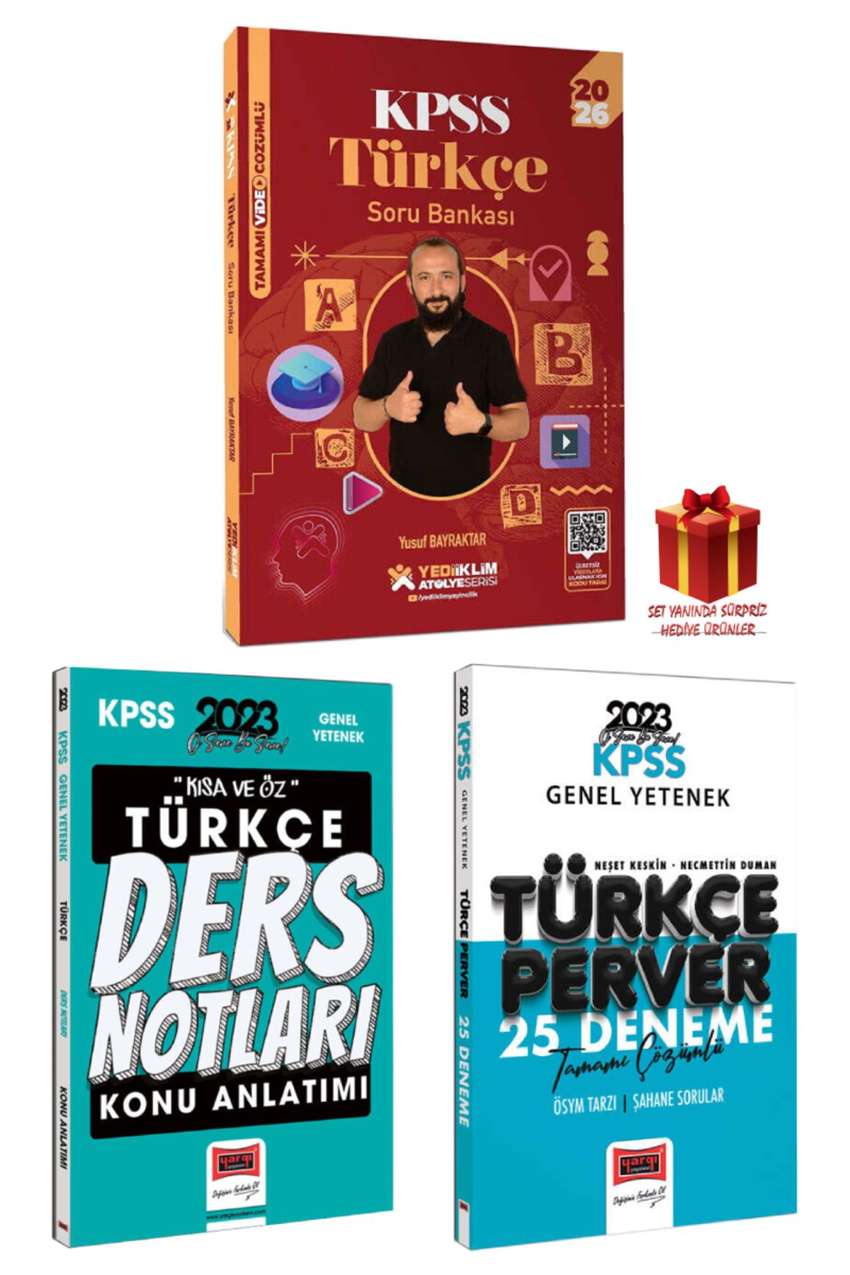 Yediiklim Yayınları 2026 Yediiklim KPSS Türkçe Soru Bankası+Yargı KPSS Türkçe Ders Notları+Türkçe Deneme