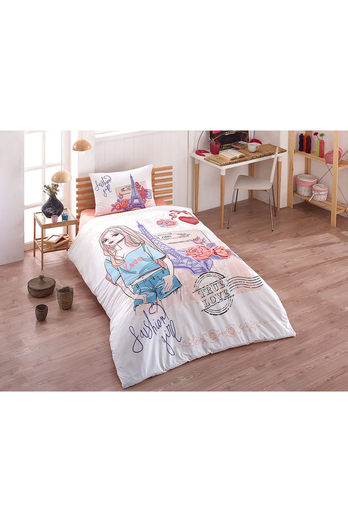 Zorlu KRİSTAL FASHİON MODEL ( GENÇLER İÇİN) TEK KİŞİLİK NEVRESİM TAKIMI-