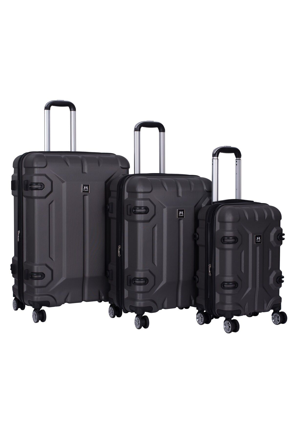 OEM-Set 3 trollers, Sizes S+M+L, Extendable, 4 double wheels with 360° rotation, Durable ABS, Shock-res 4