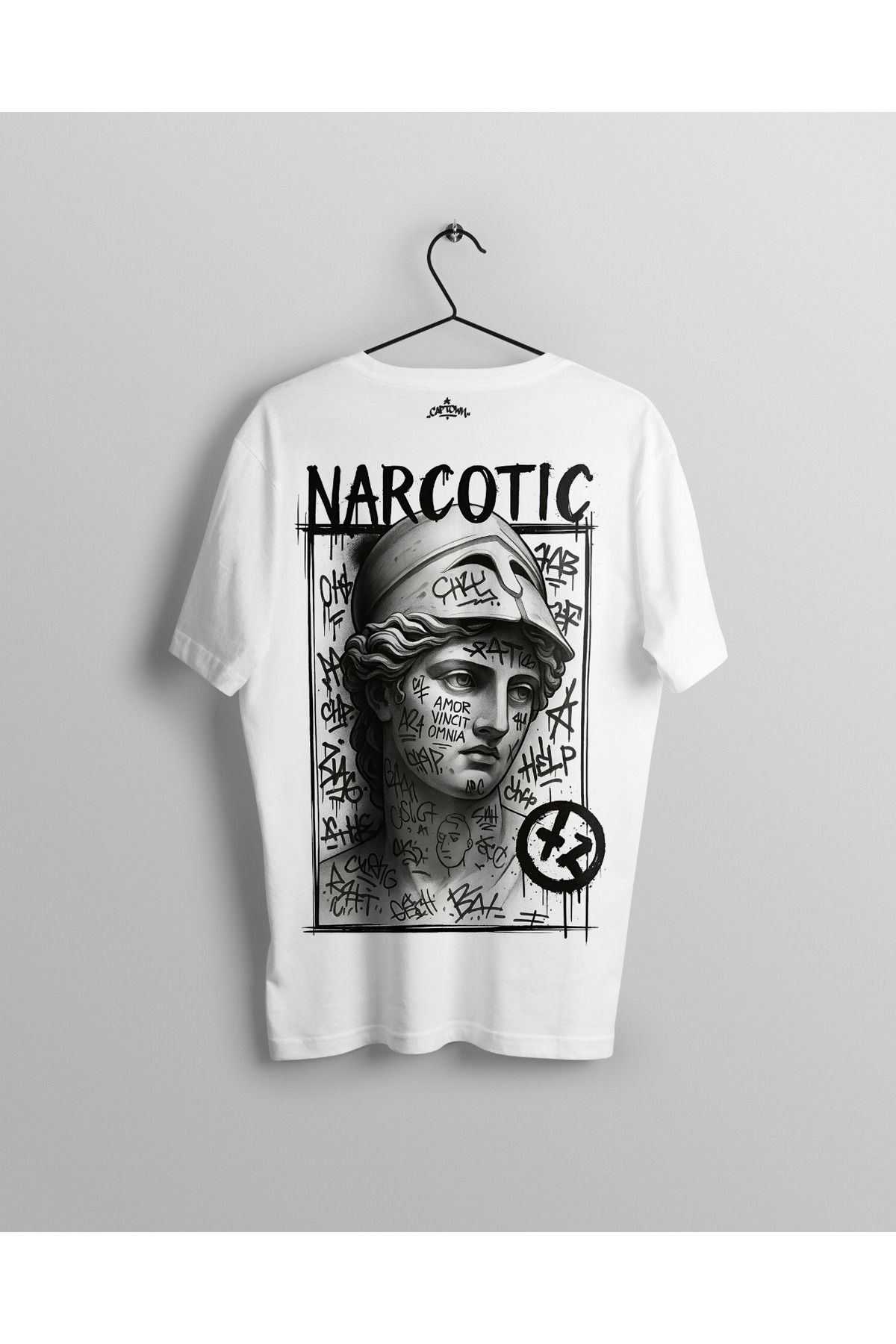 Ct Erkek Oversize Baskılı T-Shirt - Vandalizm Narcotic